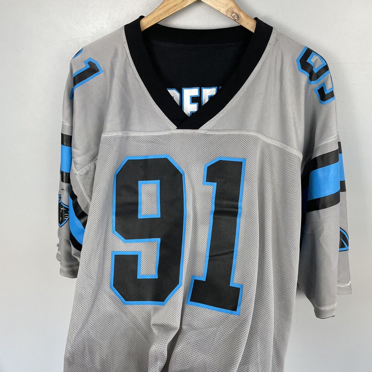 NFL × Vintage Kevin Greene Reebok bilateral Jersey Carolina Panthers #91 Size US L / EU 52-54 / 3 - 10 Thumbnail
