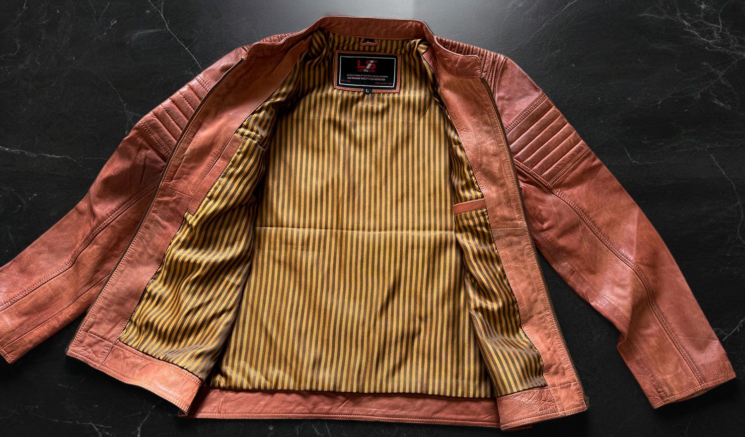 Genuine Leather × Vintage New genuine leather jacket vintage style Size US L / EU 52-54 / 3 - 2 Thumbnail