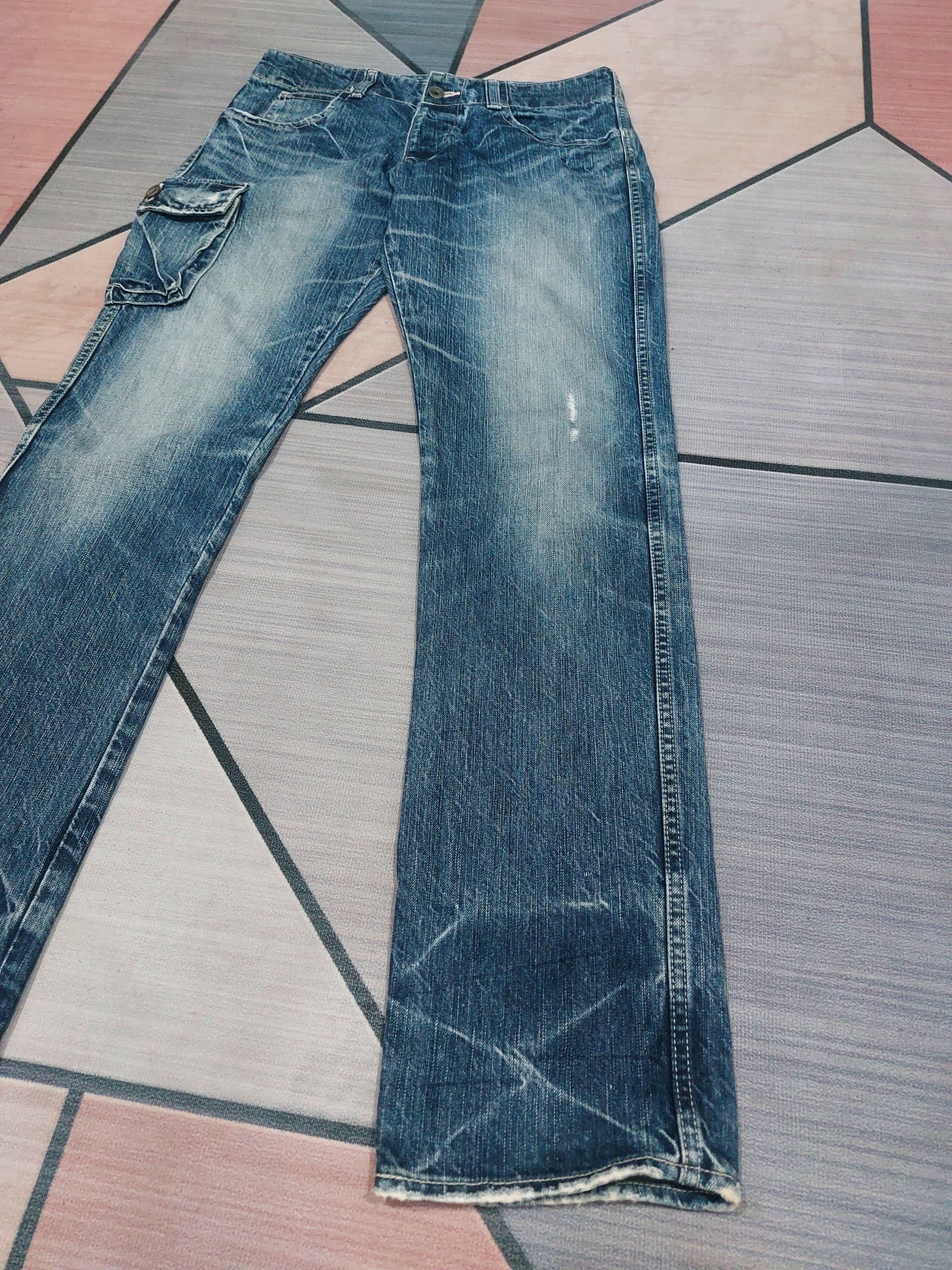 Johnbull Vintage 90's Johnbull Kojima Japan Cargo Multi Pocket Denim Size US 31 - 3 Thumbnail