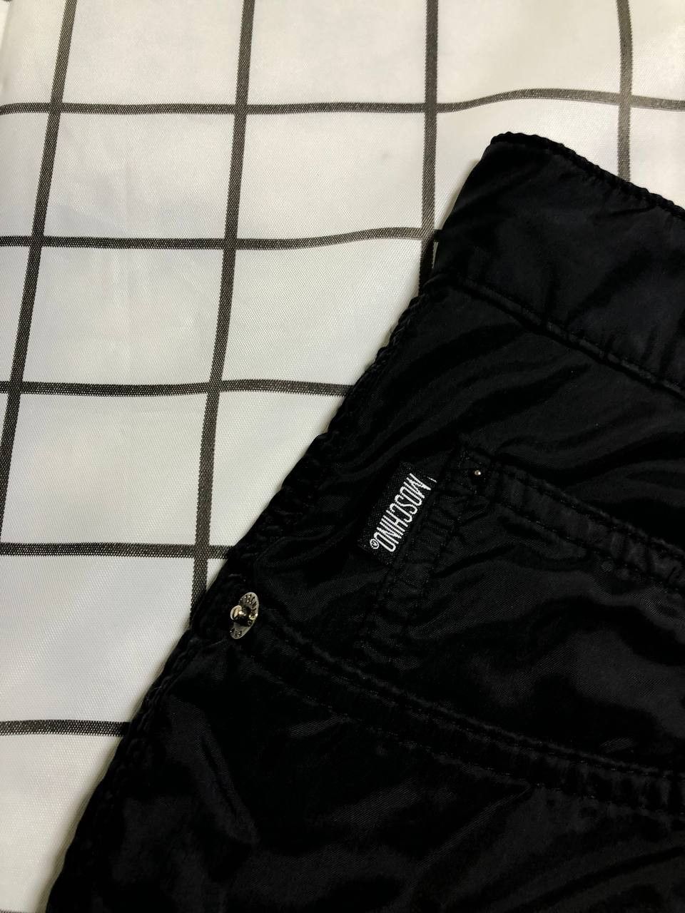 Moschino DESIGNER VINTAGE MOSCHINO Black High Waist Belted Pants Size US 36 / EU 52 - 8 Thumbnail