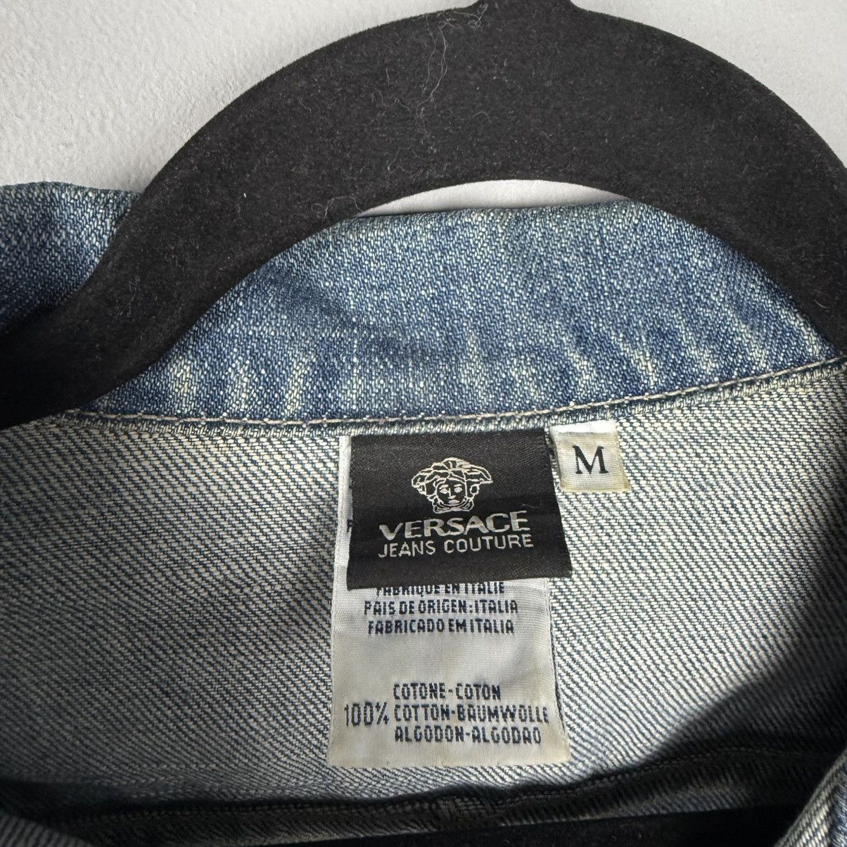 Versace Vintage Jeans Jacket Avant Garde Versace Distressed Y2K Size M / US 6-8 / IT 42-44 - 5 Thumbnail