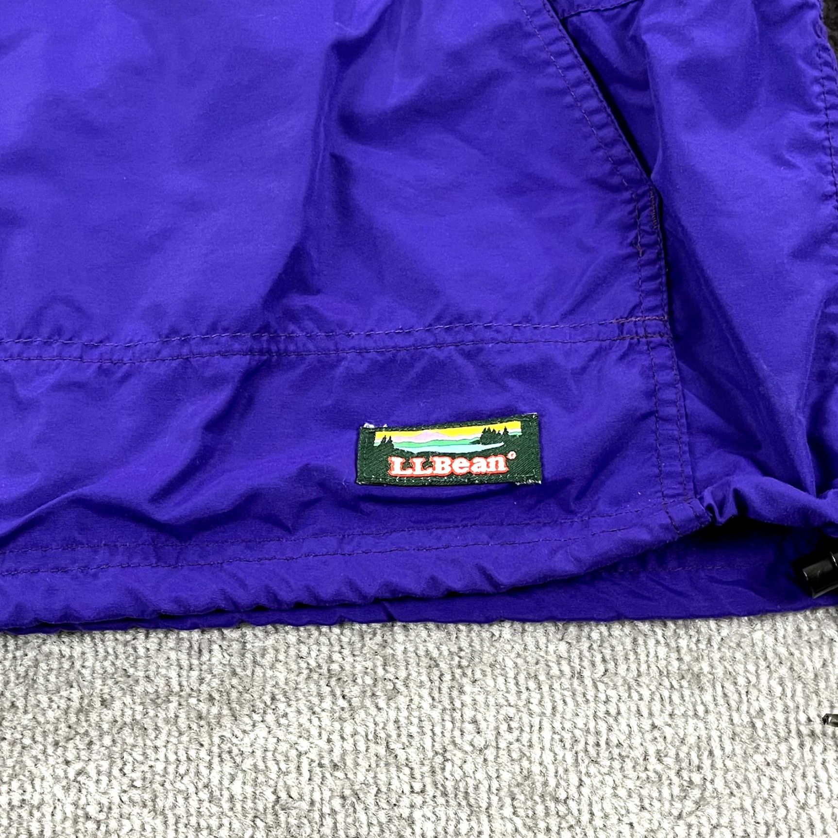 Vintage VINTAGE LL BEAN Jacket Women L Purple Windbreaker 1/2 Zip Hooded Anorak USA Size L / US 10 / IT 46 - 3 Thumbnail