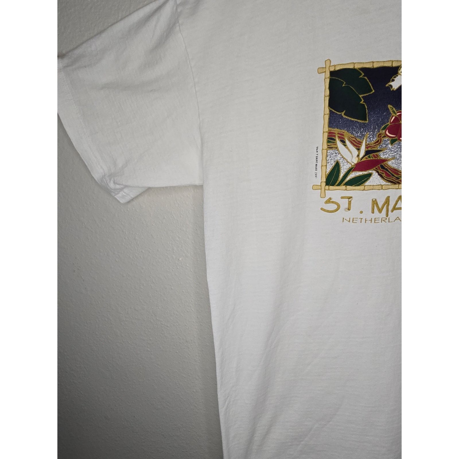 Vintage Vintage ST. Maarten Shirt Netherland Antilles 2XL White Tee Size US XXL / EU 58 / 5 - 3 Thumbnail