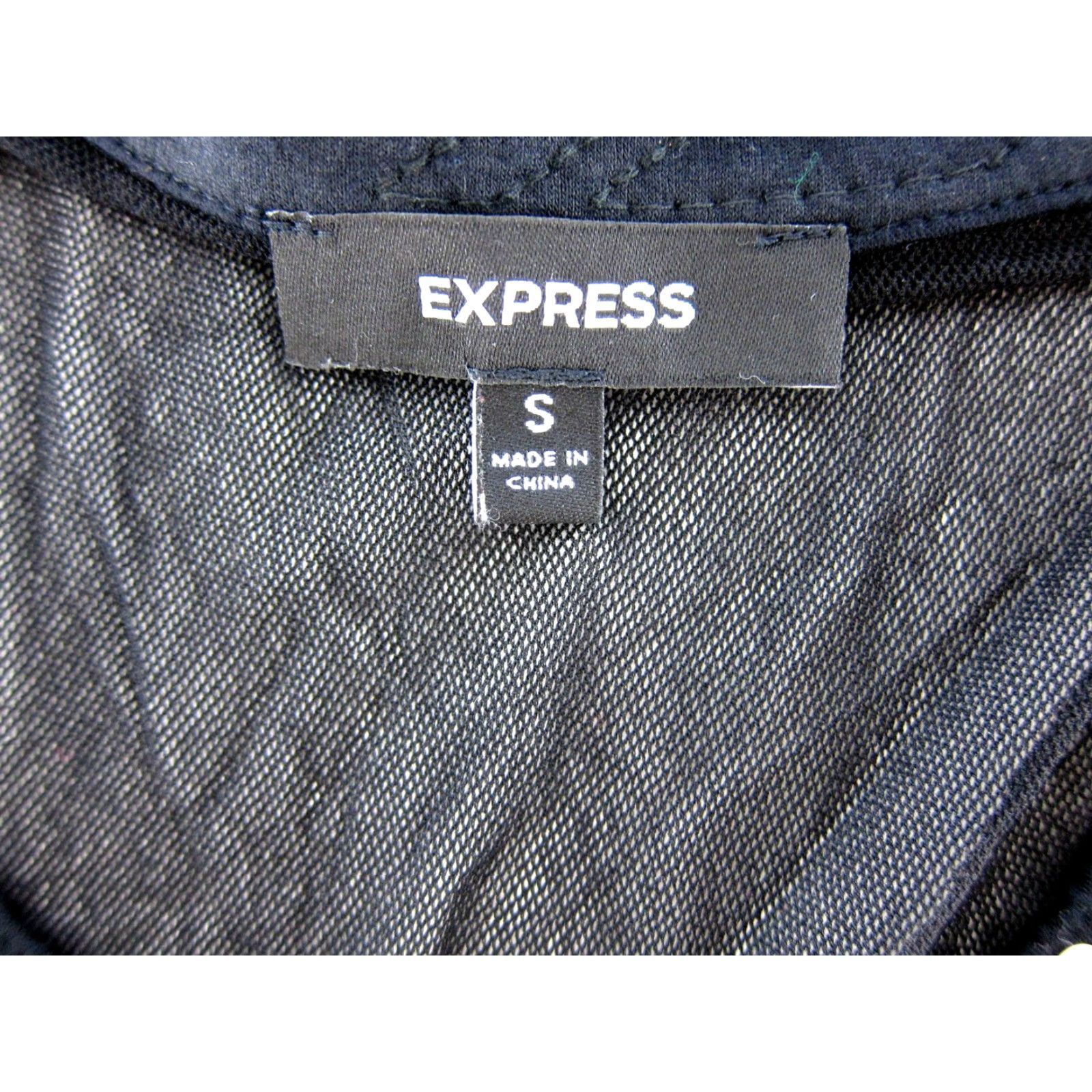 Express EXPRESS Black Stretch Gold Sequin Cap Sleeve Scoop Neck Shift Dress Women Small Size S / US 4 / IT 40 - 3 Thumbnail