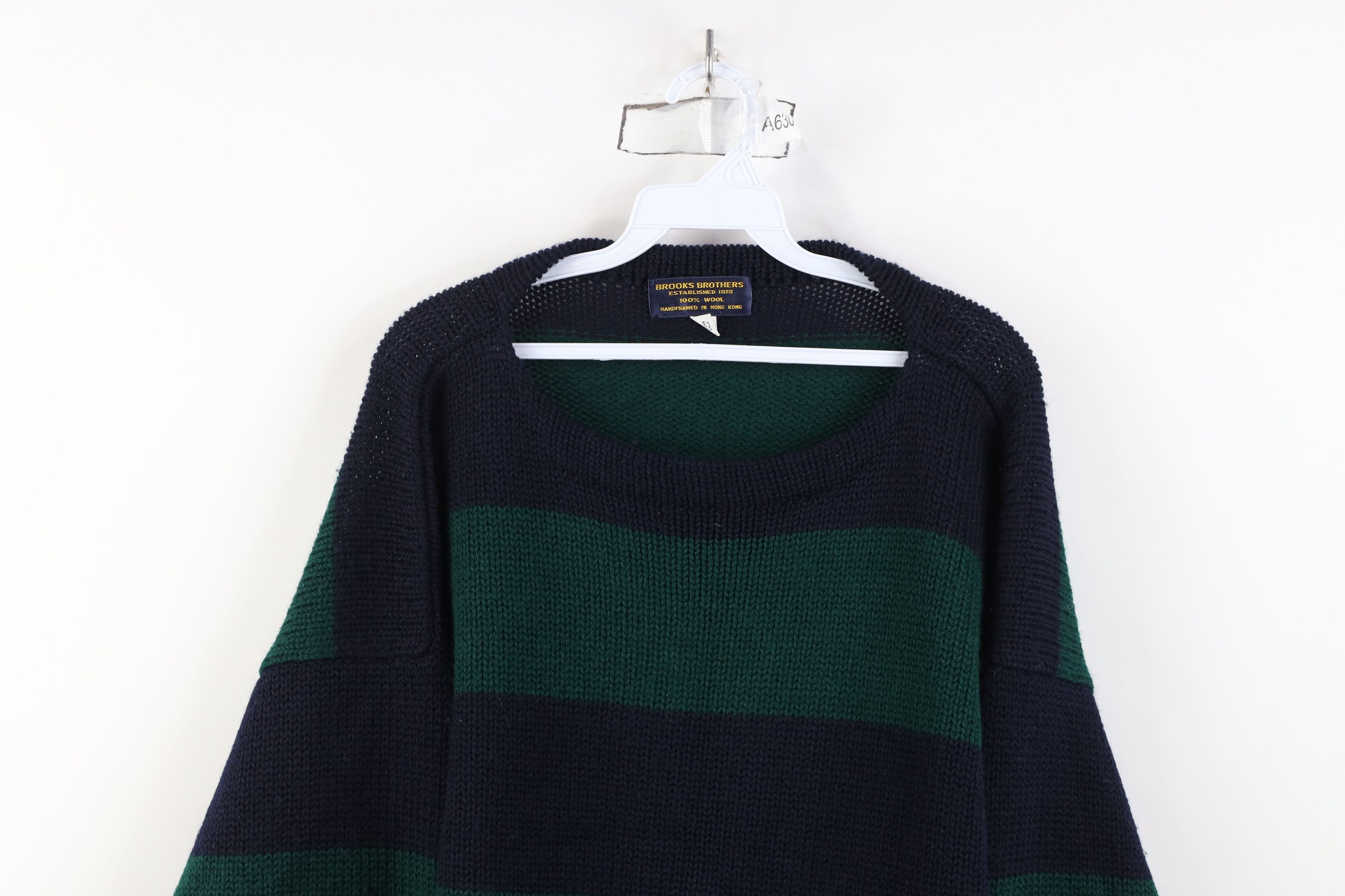 Brooks Brothers Vintage 60s 70s Brooks Brothers Handframed Striped Sweater Size US XL / EU 56 / 4 - 2 Thumbnail