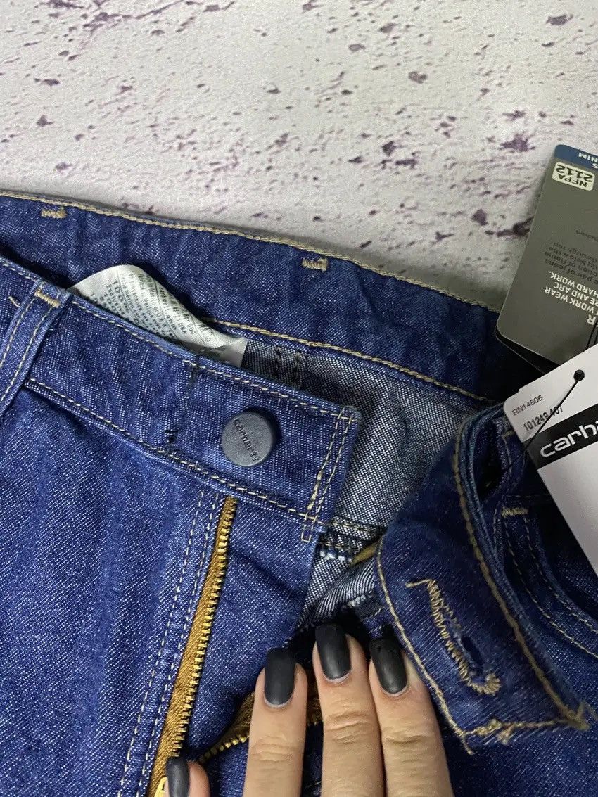 Carhartt Women’s Y2K Carhartt FR Thrashed Denim Carpenter Jeans Size 28" / US 6 / IT 42 - 4 Thumbnail