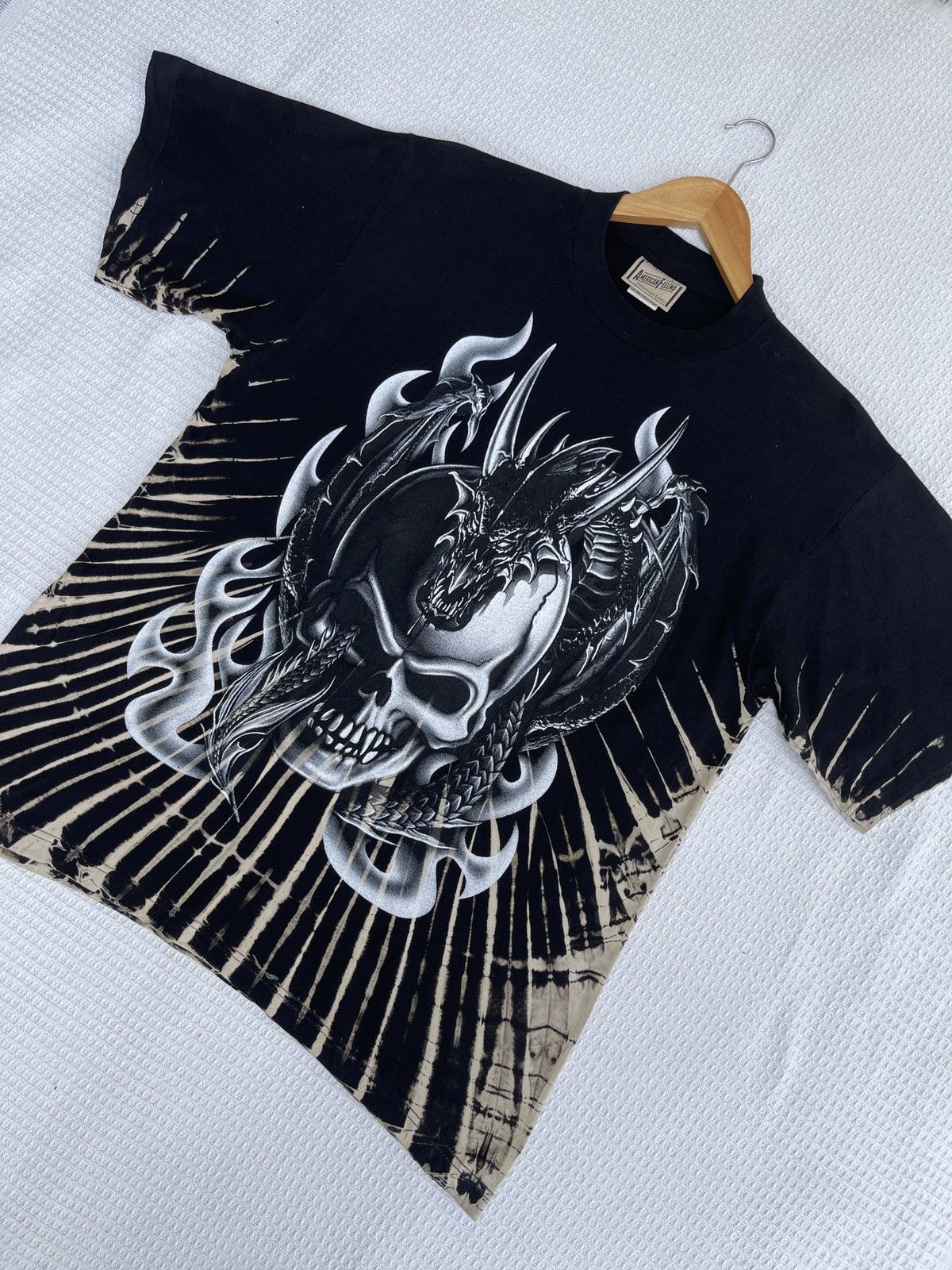 Japanese Brand Rare🔥Vintage AMERICAN FEELING Dragon Skull Tee Size US L / EU 52-54 / 3 - 1 Thumbnail