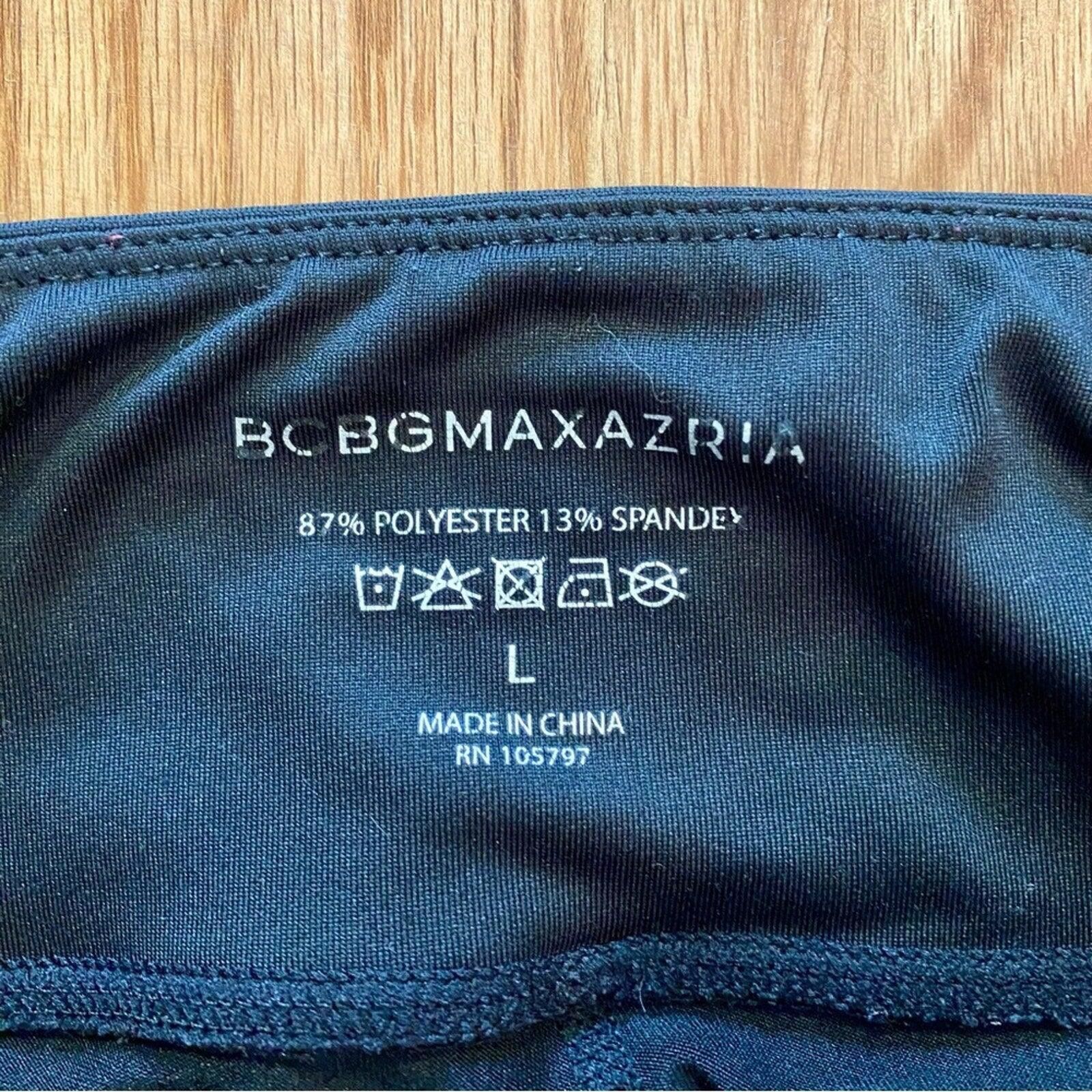 Bcbgmaxazria BCBGMaxAzria Black Capri Athletic Legging Pants Womens Large Size 36" / US 14 / IT 50 - 12 Thumbnail