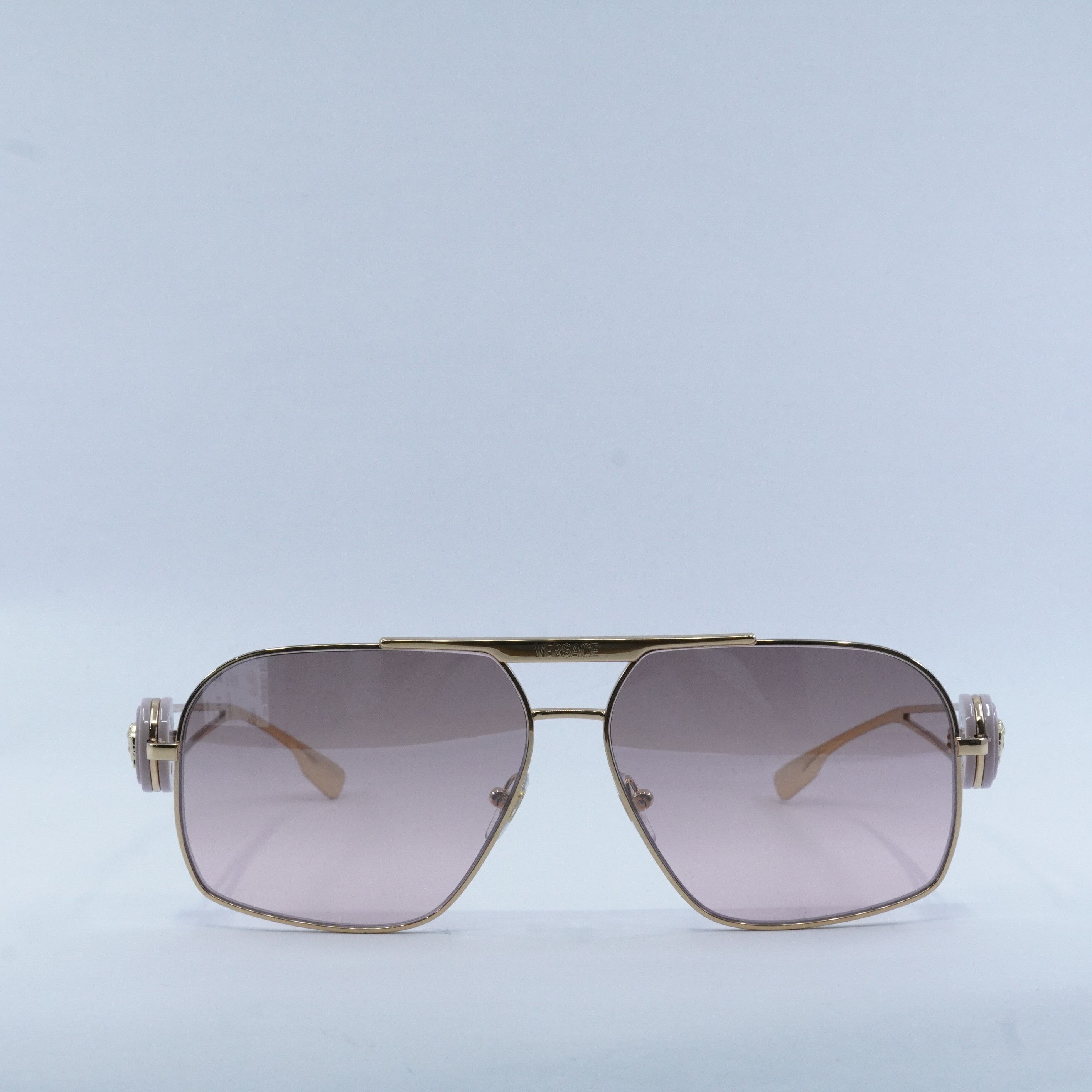Versace Versace VE2269 10027E Sunglasses Gold Geometric Frame Size ONE SIZE - 14 Thumbnail