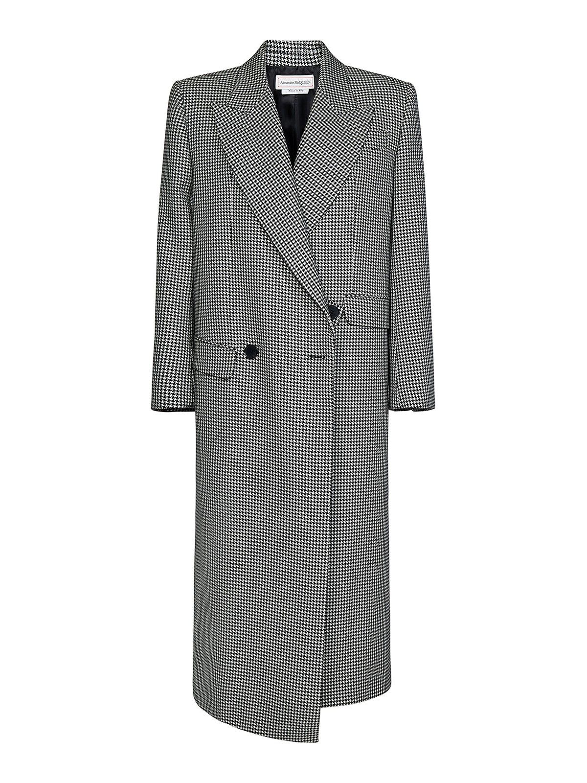 Alexander McQueen o1y0325 Coat in Black & Grey Size S / US 4 / IT 40 - 1 Thumbnail