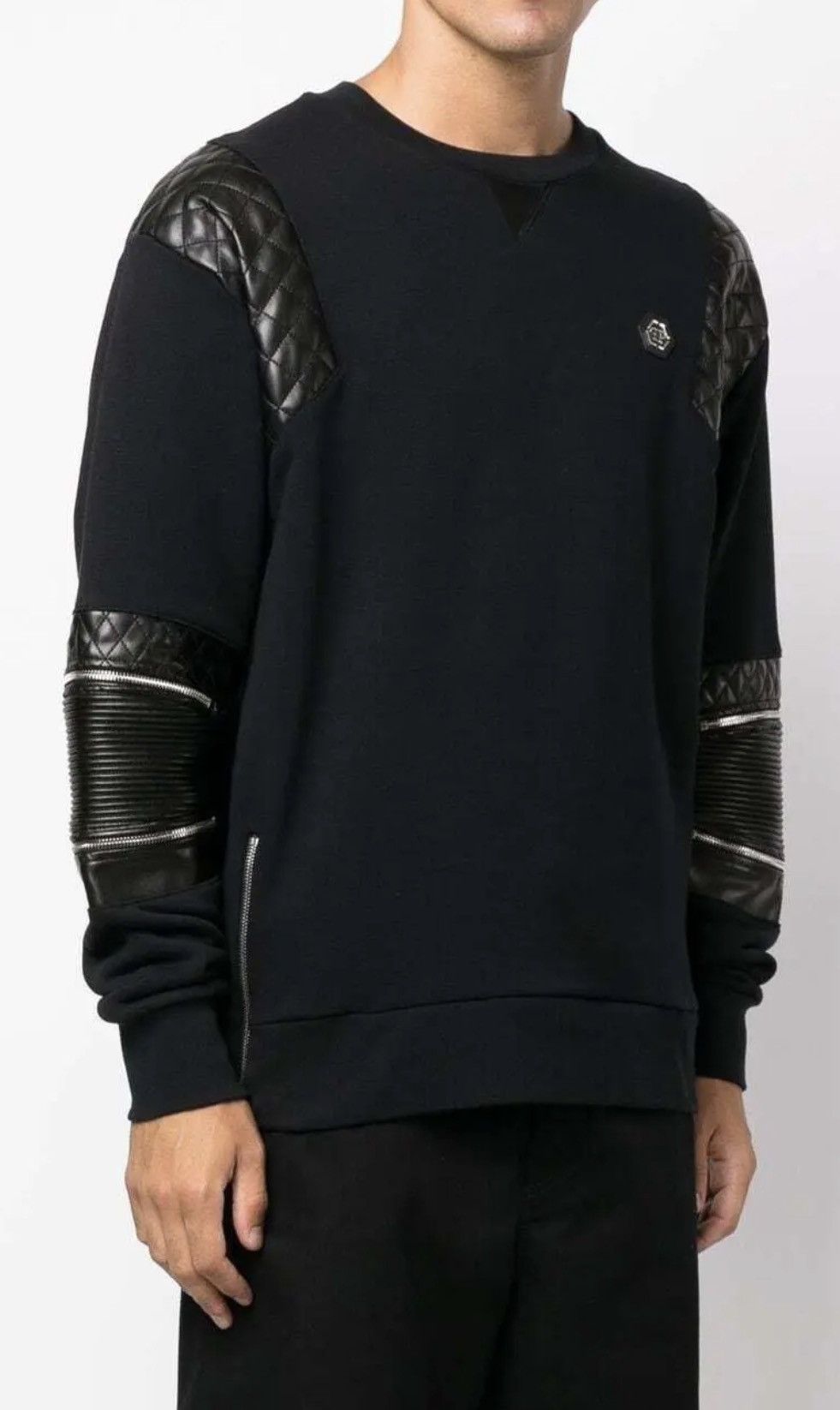 Philipp Plein Philipp Plein Diamond Quilted Panel Sweatshirt Men’s XXL Size US XXL / EU 58 / 5 - 2 Thumbnail
