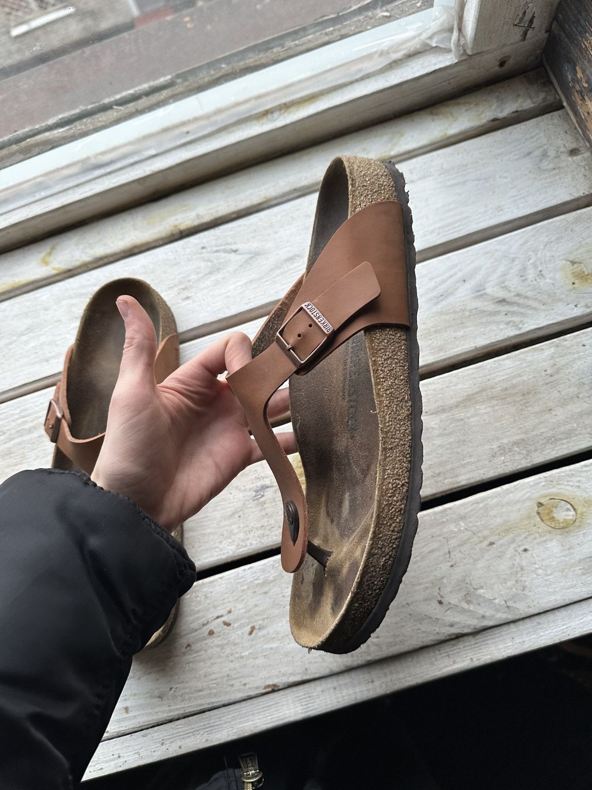 Birkenstock × If Six Was Nine 🚨Vintage Birkenstock 45 brown Luxe Sandals rare slides Size US 12 / EU 45 - 8 Thumbnail