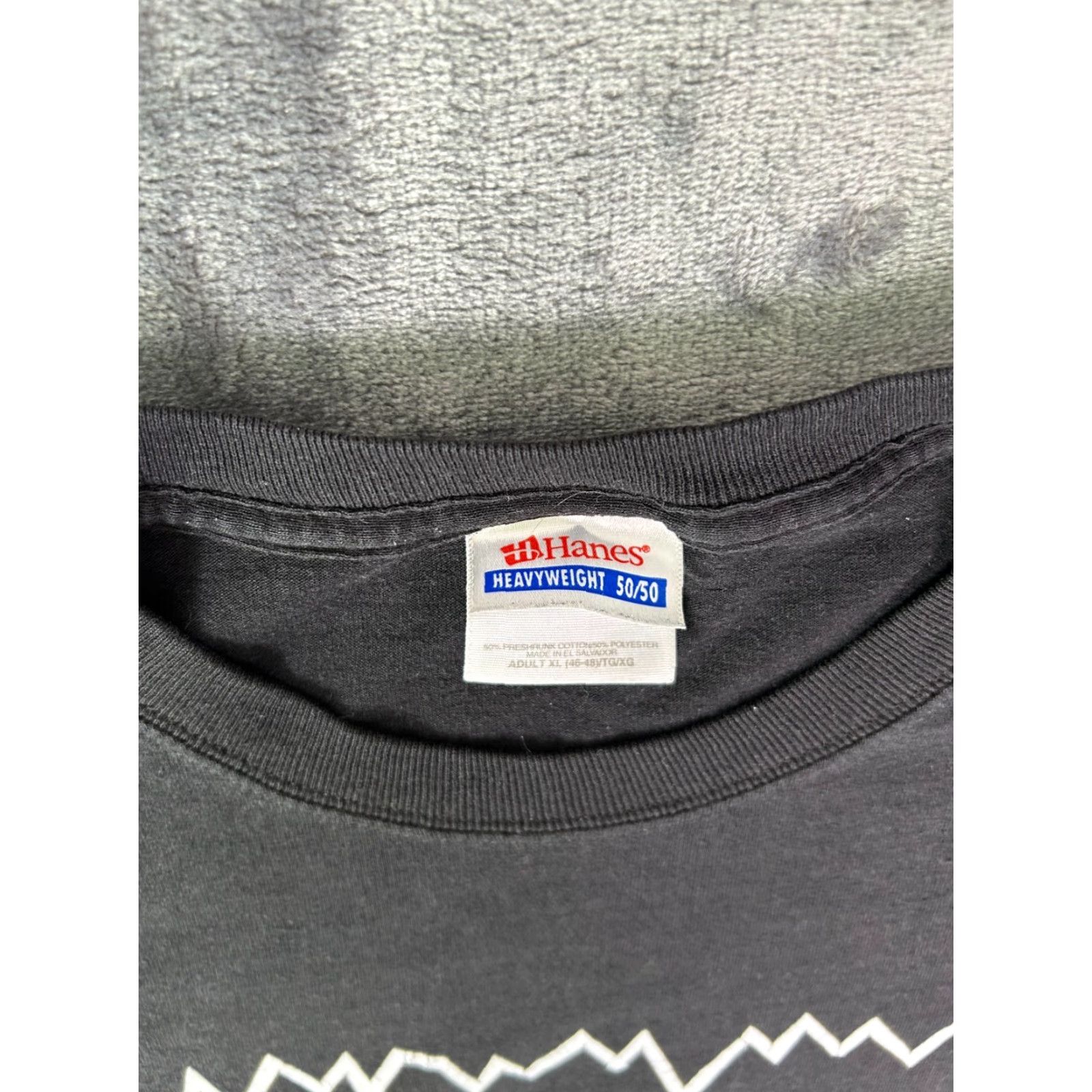 Hanes VINTAGE Hanes Heavyweight Black Shirt L Men I’m Deaf 90s T-Shirt Cotton 50/50 Crew Neck Short Sleeve Ready Wear Mens Size US L / EU 52-54 / 3 - 3 Thumbnail