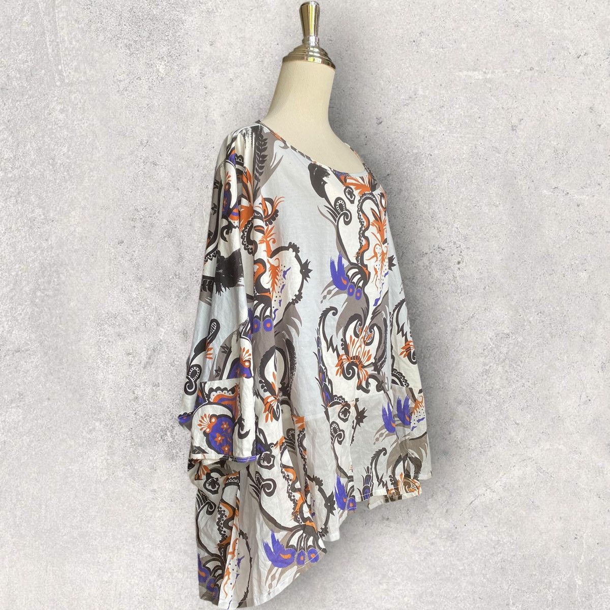 Vivienne Westwood Anglomania Paisley Oversize Blouse Size XS / US 0-2 / IT 36-38 - 2 Thumbnail