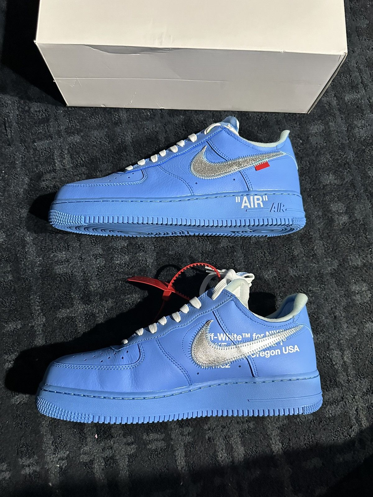 image of Nike x Off White Af1 Mca Shoes in Blue, Men's (Size 11)