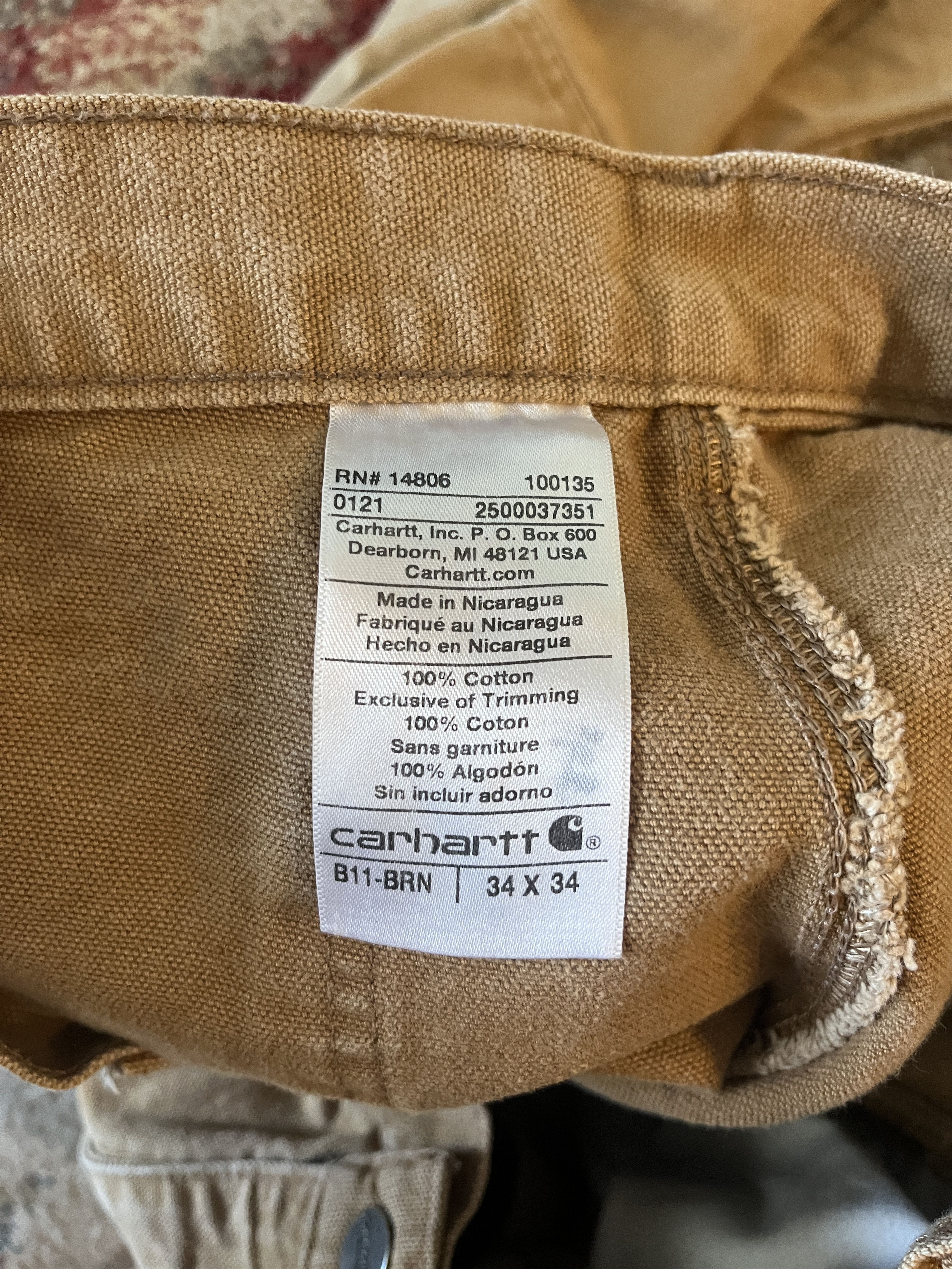 Carhartt Carhartt Heavyweight Duck Cotton Work Pants Size US 34 / EU 50 - 2 Thumbnail