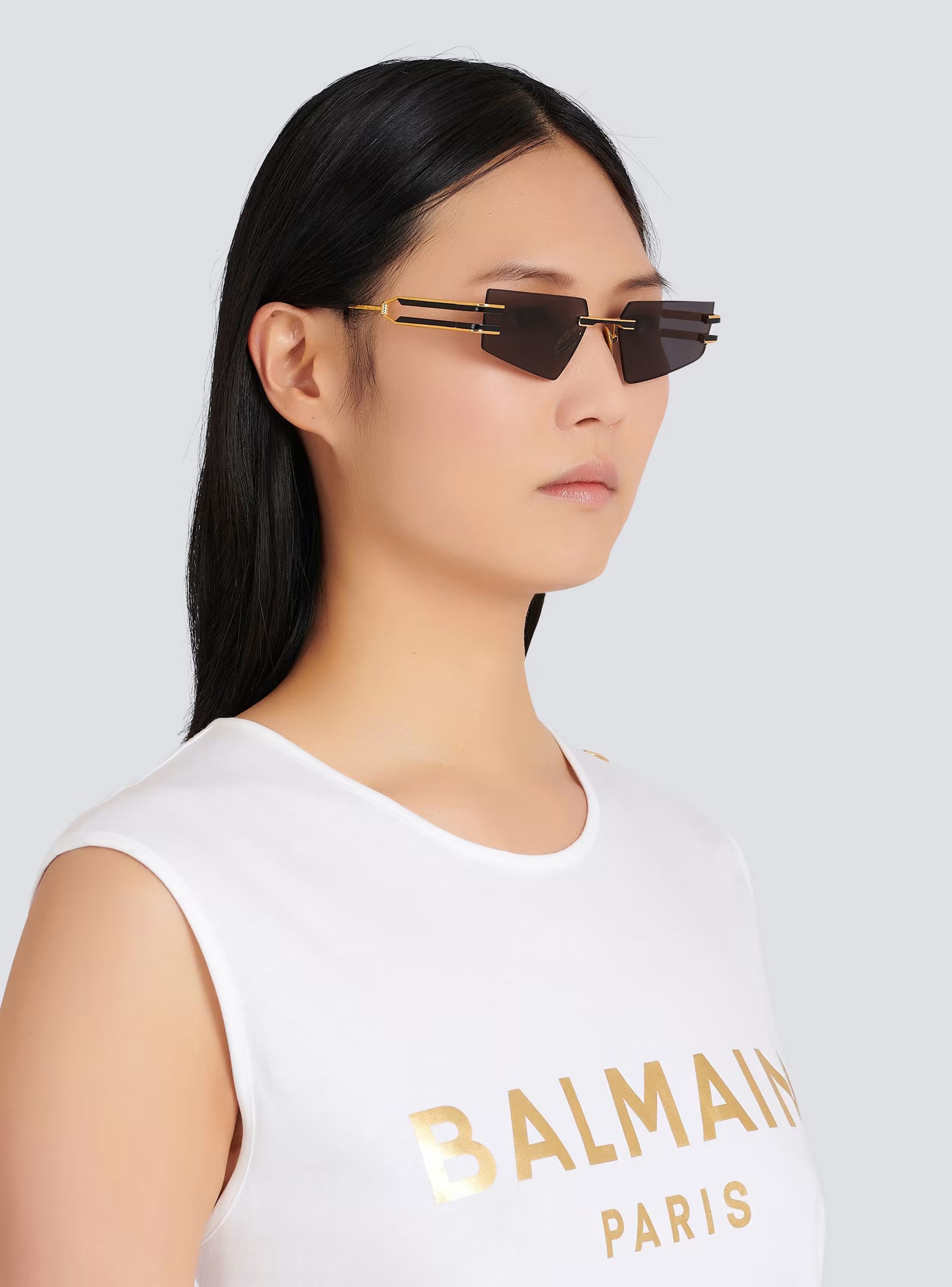 Balmain Balmain Women Sunglasses Gold Black Grey FIXE BPS-123A-54 Size ONE SIZE - 12 Thumbnail