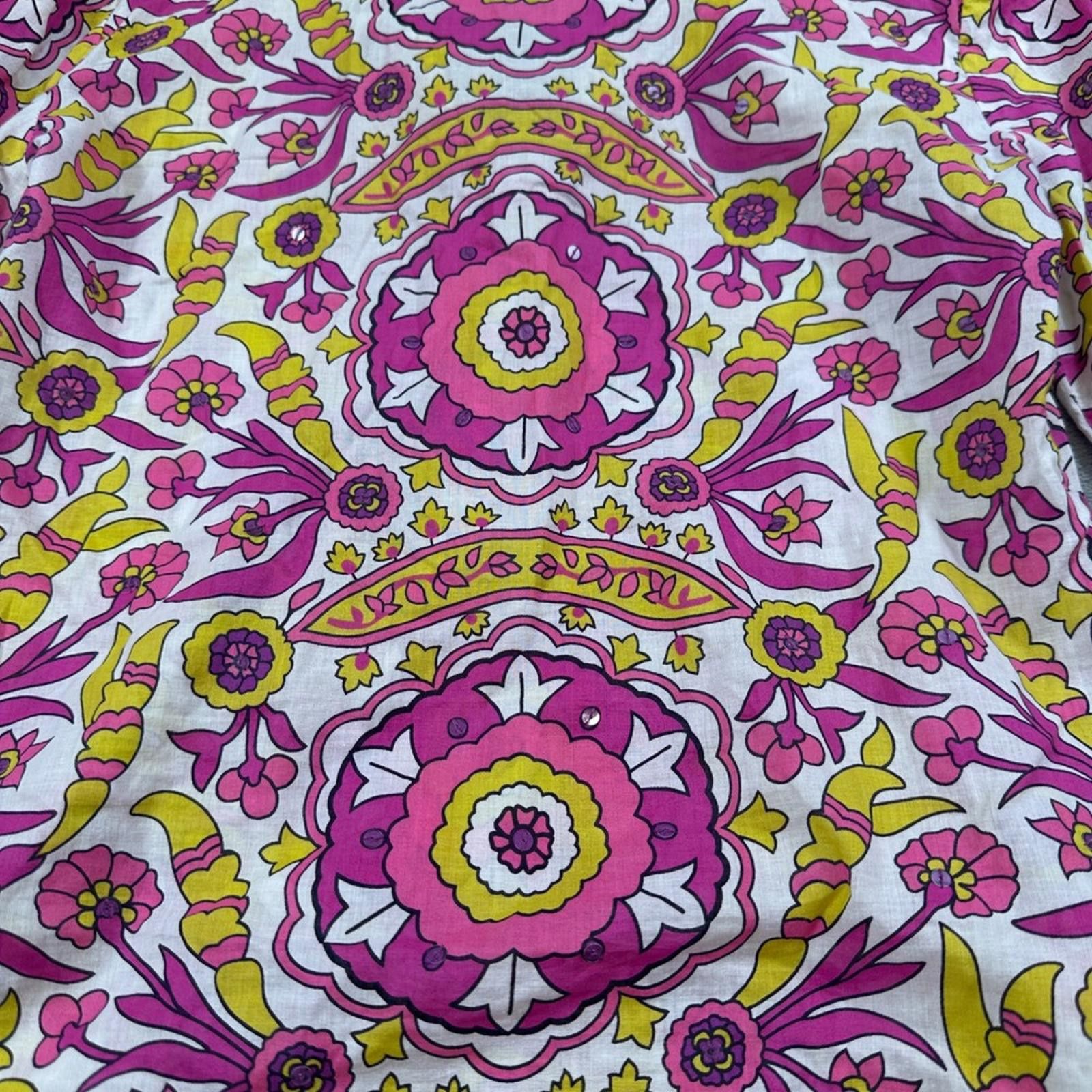 Other Tory Burch Floral Print 2 Long Sleeve Tunic Top Blouse Size XS / US 0-2 / IT 36-38 - 7 Thumbnail