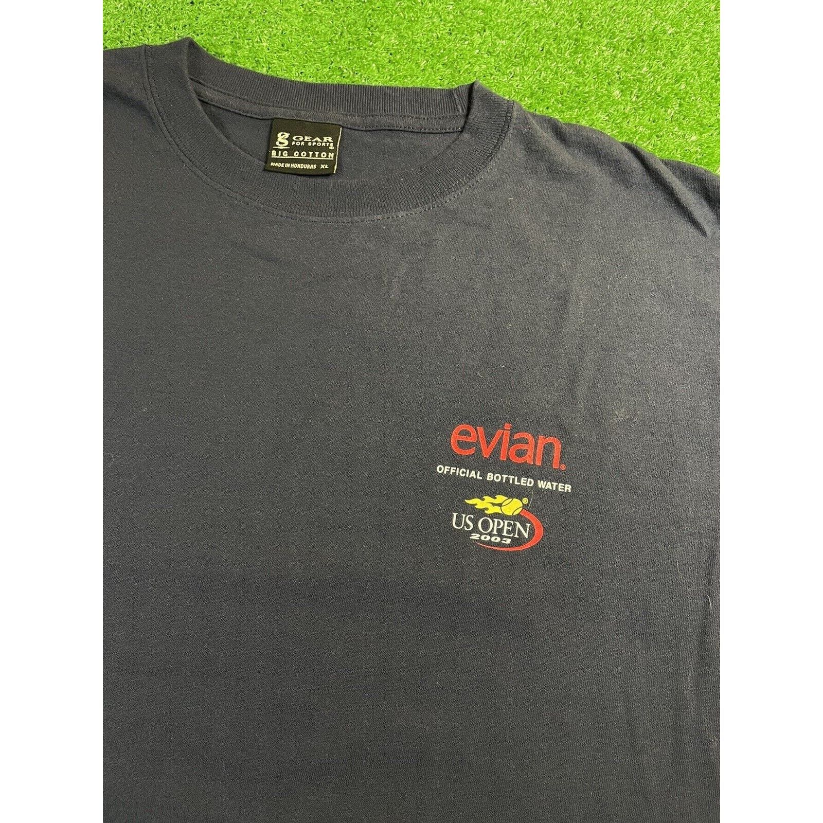 Vintage Vintage US Open Tennis Evian Water XL Baby Blue Shirt Size US XL / EU 56 / 4 - 1 Thumbnail
