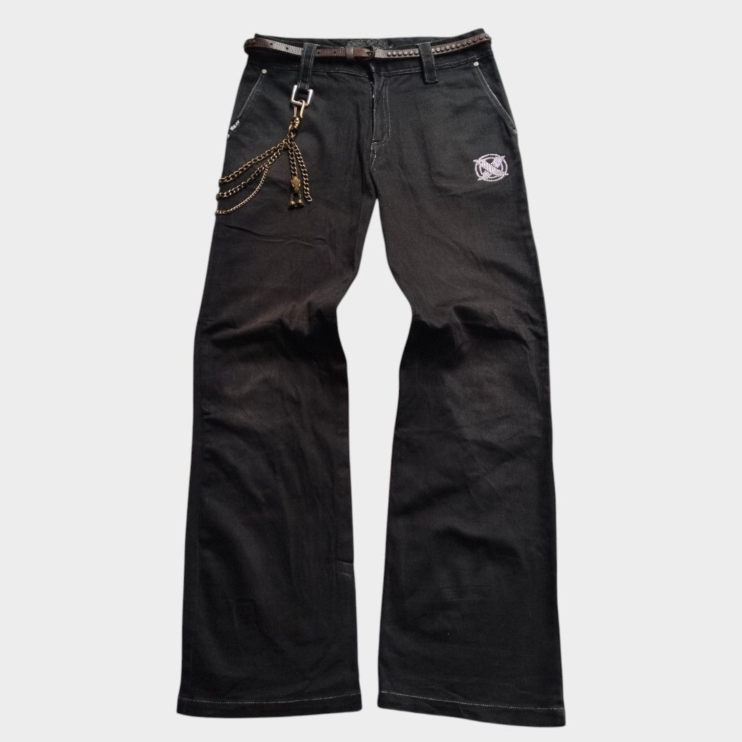 If Six Was Nine × Japanese Brand × Le Grande Bleu (L.G.B.) Xfrm "Tranform" Rhinestone glitter sticth pant Size US 29 - 1 Thumbnail