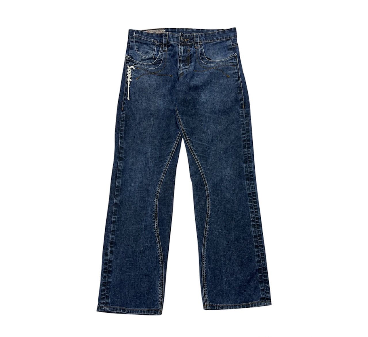 Evisu Vintage Soone denim distressed y2k selvedge jeans navy japan Size US 32 / EU 48 - 2 Thumbnail