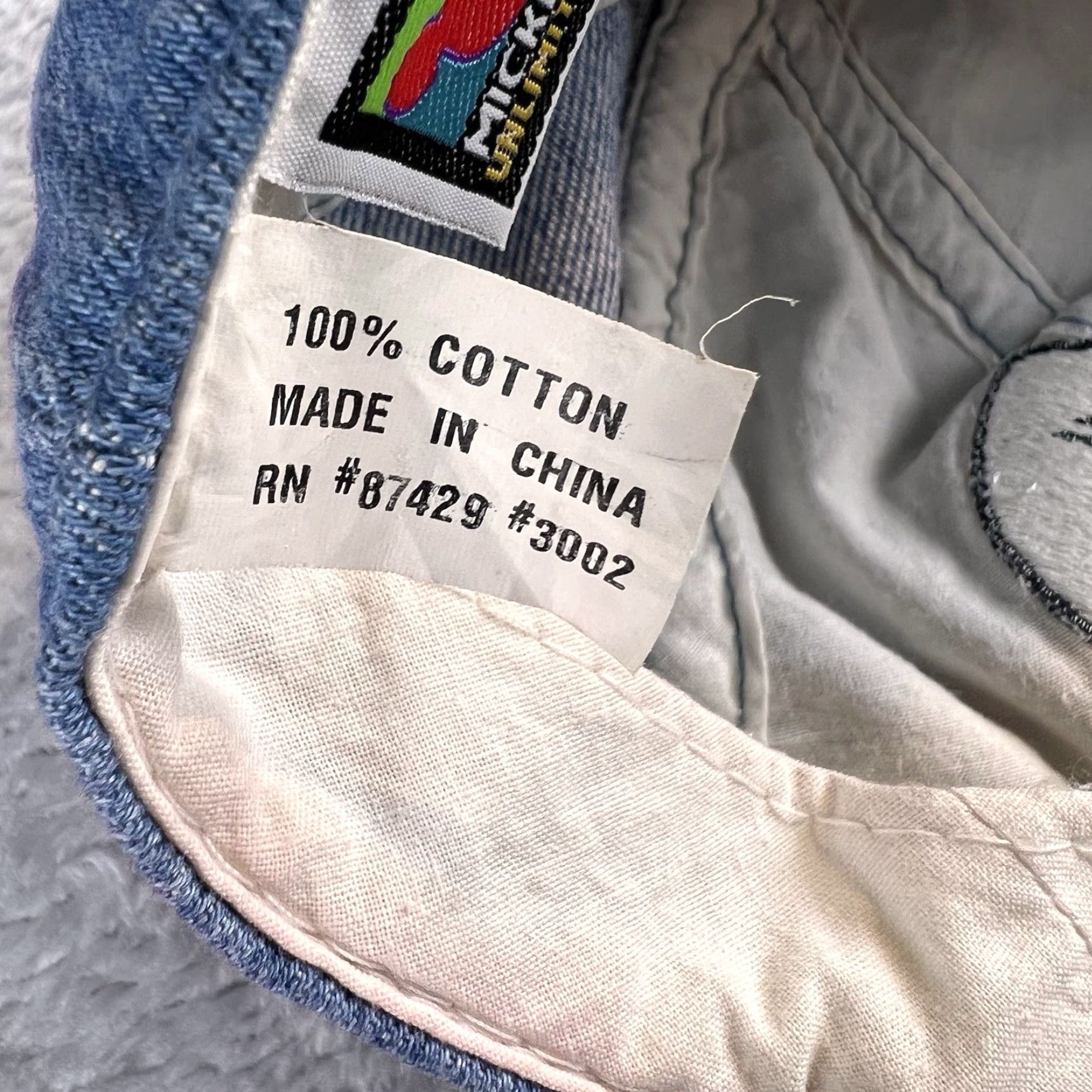 Mickey Unlimited VINTAGE Mickey Unlimited Denim Hat Baseball Cap One Size Men Adjustable Blue Denim Cartoon Logo 90s Size US 35 - 7 Thumbnail