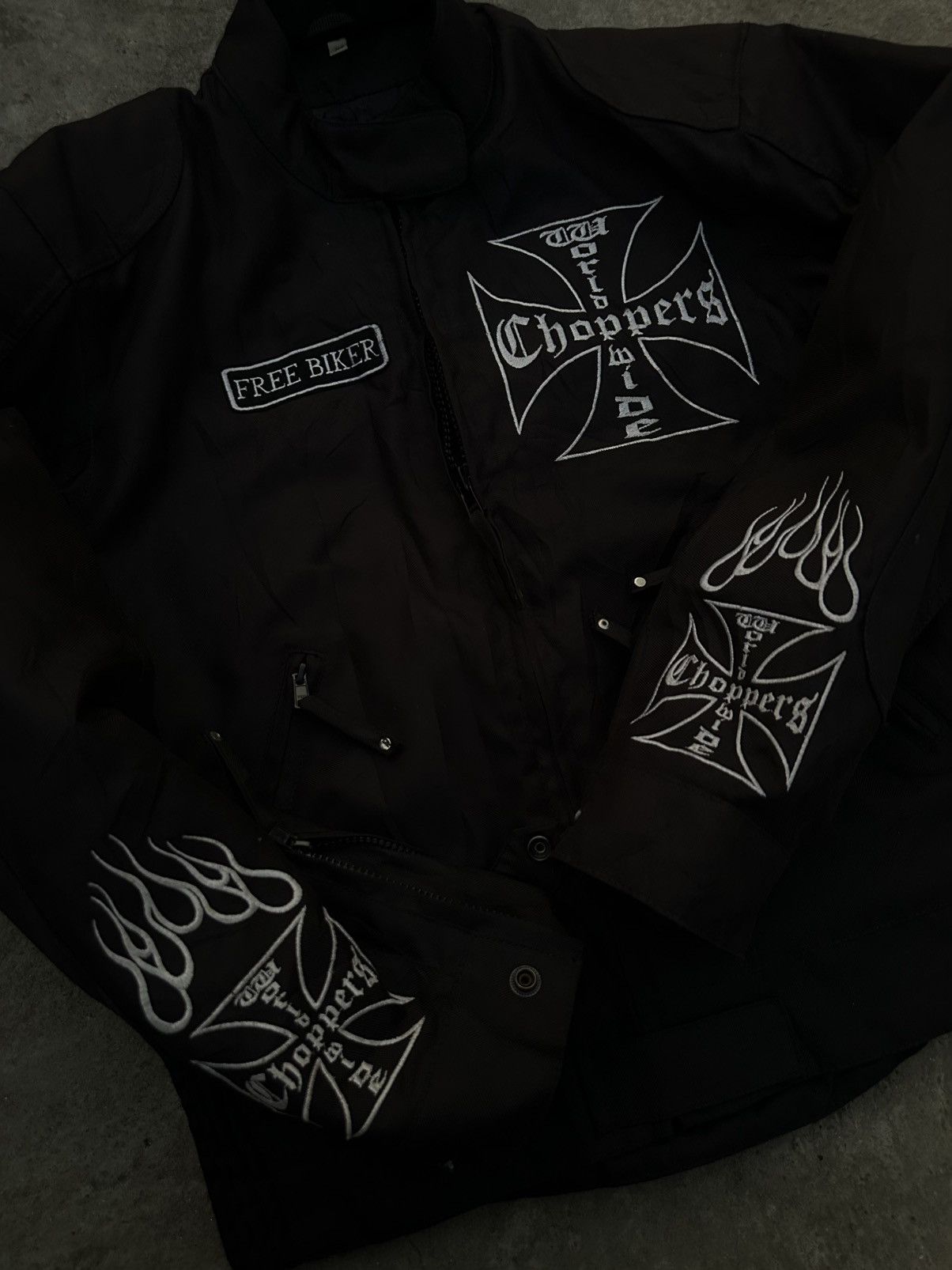 West Coast Choppers Rare Vintage Y2K West Coast Choppers iron cross biker jacket Size US L / EU 52-54 / 3 - 3 Thumbnail