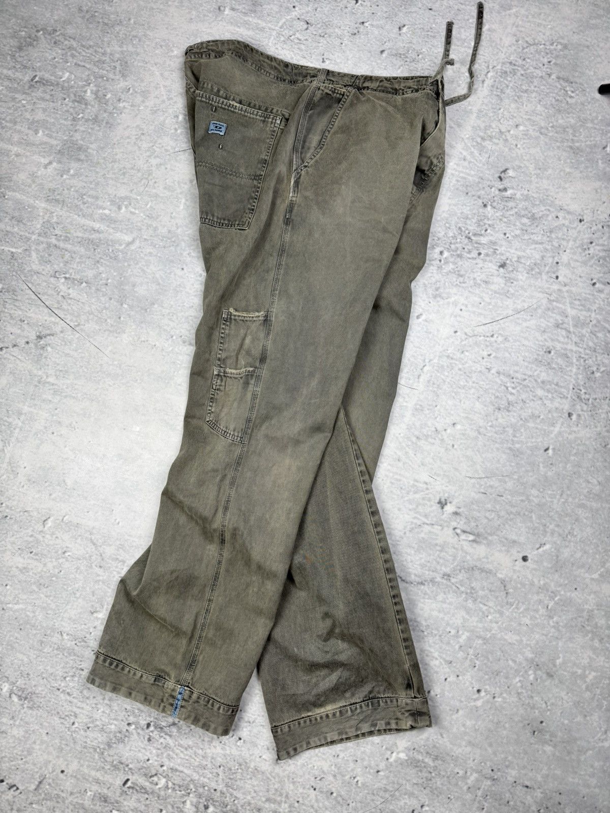Diesel × Vintage ‼️Diesel 00s Avant-Garde denim pants cargo jeans Size US 35 - 3 Thumbnail