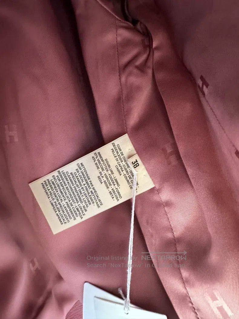 Hermes Hermes Leather Jacket Pink Smoke Size XS / US 0-2 / IT 36-38 - 3 Thumbnail