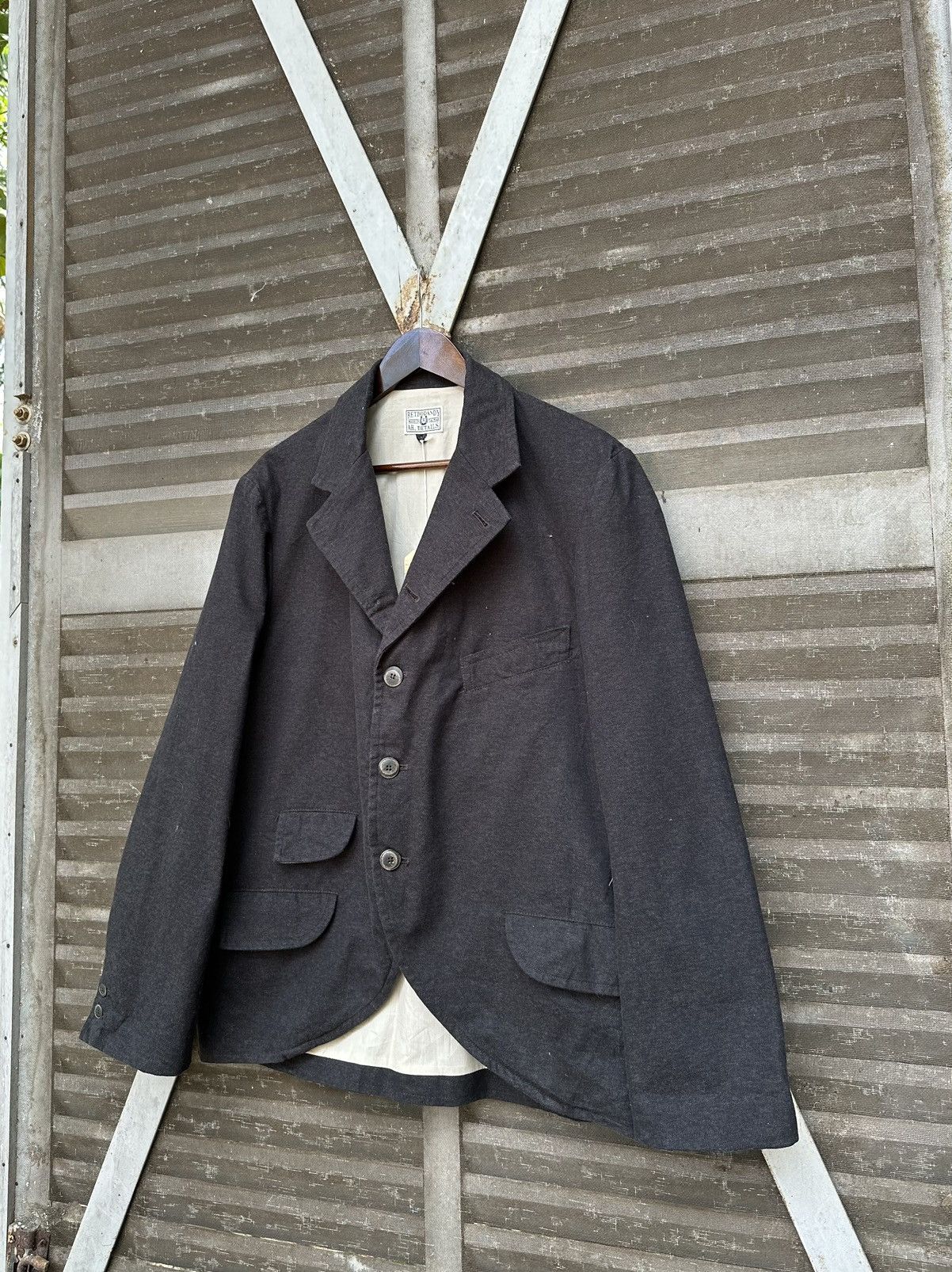 Vintage 👹RetroDandy Rare Design Wool Blazer Jacket Size US M / EU 48-50 / 2 - 6 Thumbnail