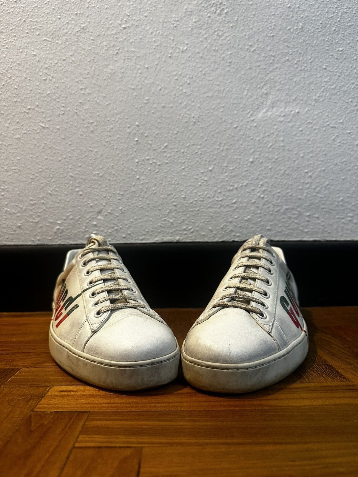 Gucci Gucci Ace Blade Distressed Sneaker Size US 8.5 / EU 41-42 - 6 Thumbnail