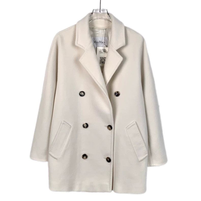 Max Mara Max Mara Double breasted coat with off-white sheepwool lap Size XS / US 0-2 / IT 36-38 - 1 Thumbnail