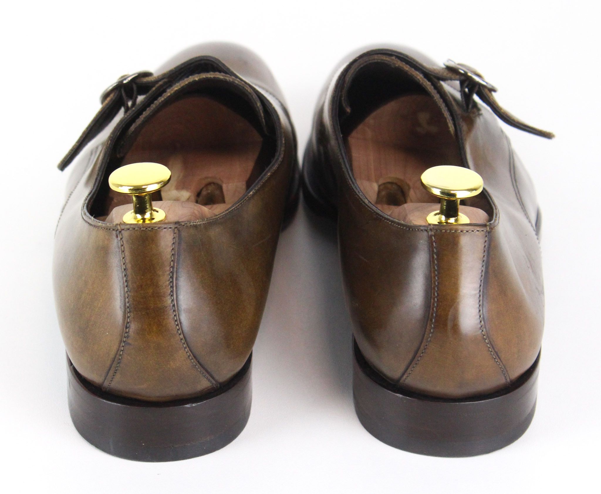 Suitsupply EU43 Brown Leather Buckled Low-Top 72424 Size US 10 / EU 43 - 3 Thumbnail