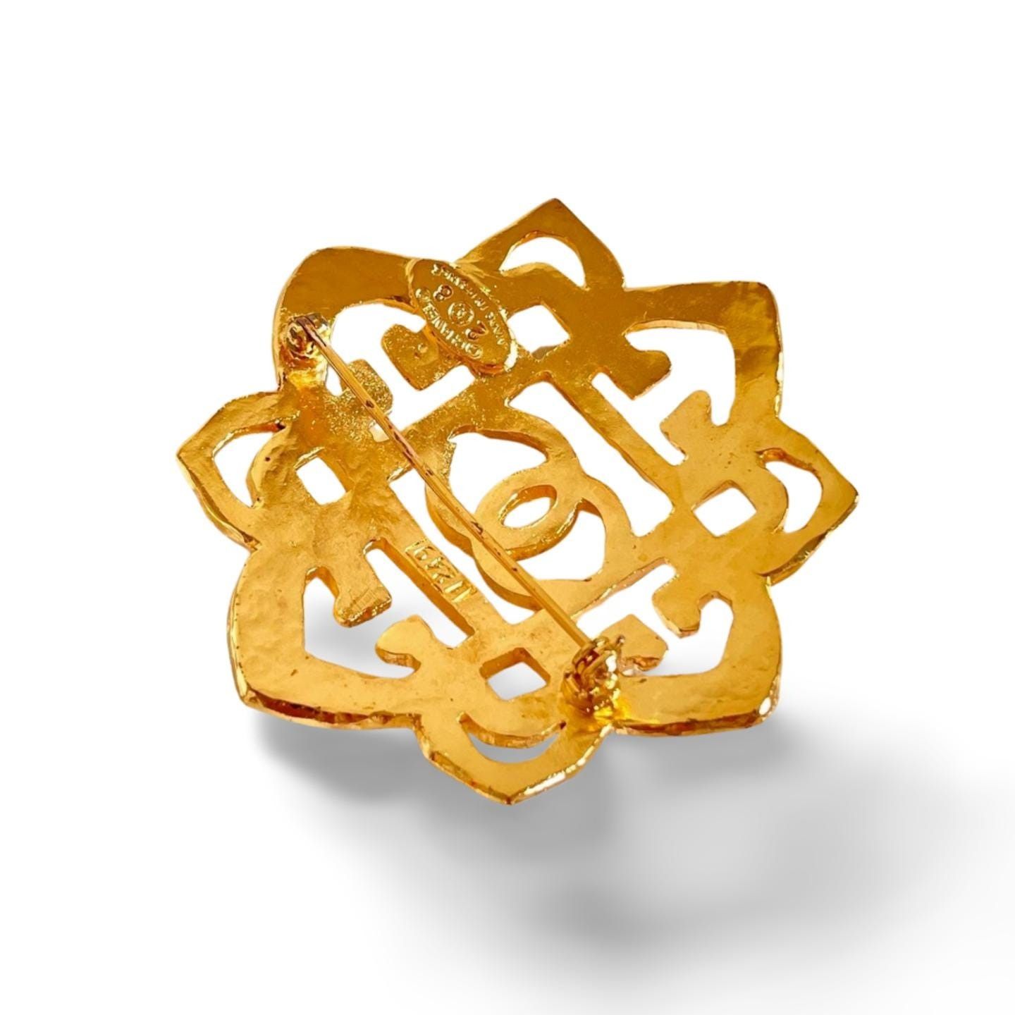 Chanel Vintage CHANEL Golden emblem design, brooch with CC mark. Size ONE SIZE - 5 Thumbnail