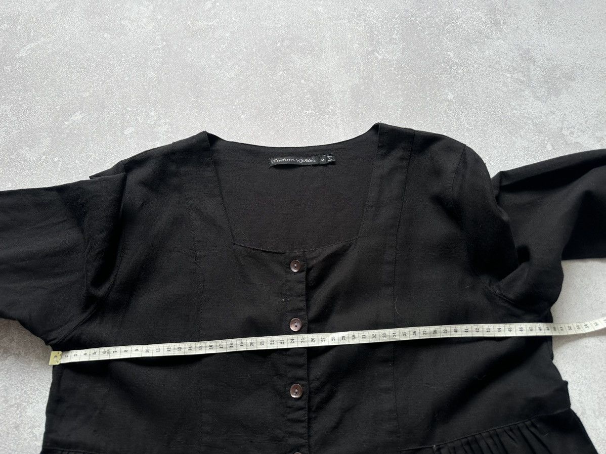 Gudrun Sjoden Cotton Linen Women's Dress Button Long Sleeve