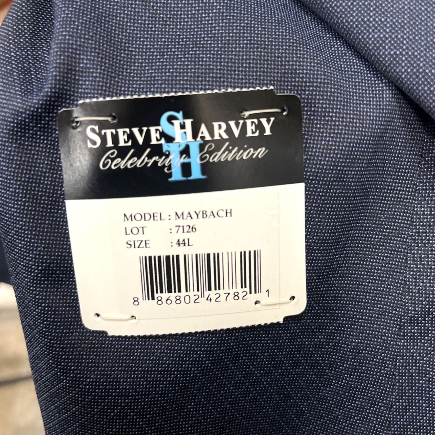 Vintage Steve Harvey Maybach Blazer 44L Men Blue Size 44R - 4 Thumbnail