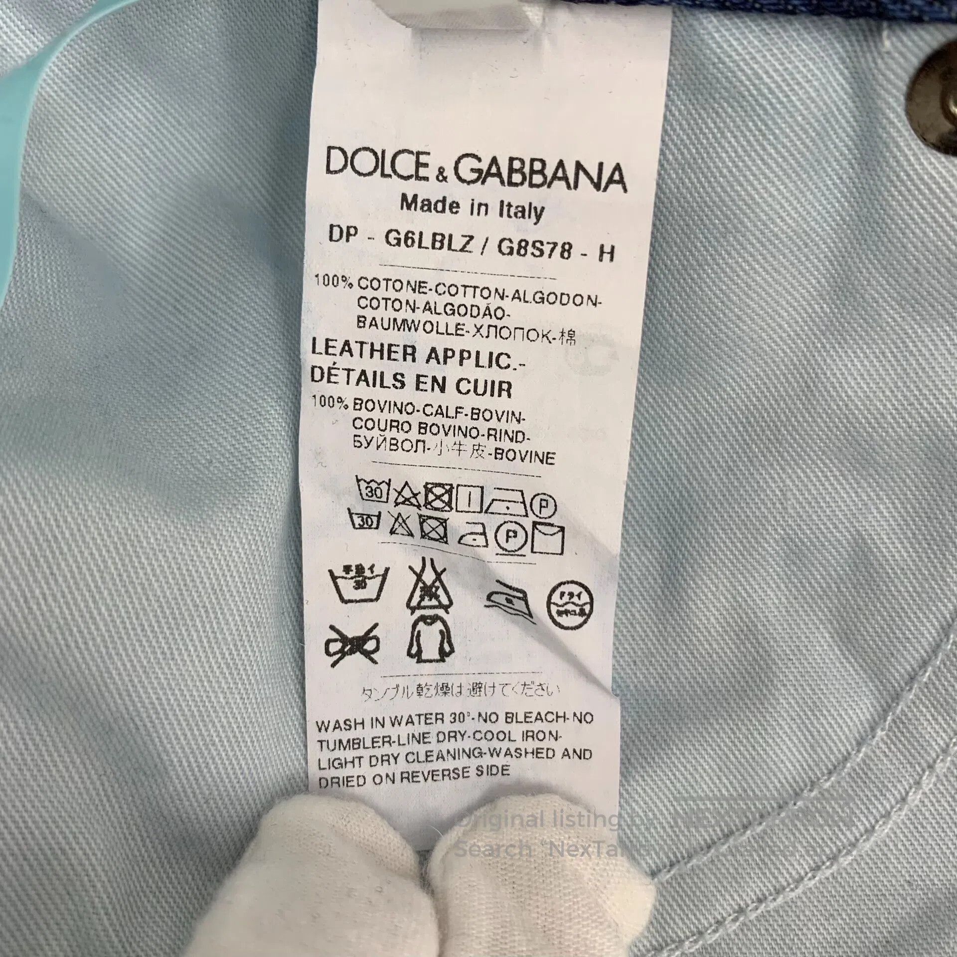 Dolce & Gabbana Dolce Gabbana Dark Blue Washed Destroyed Design Cotton Cas Size US 28 / EU 44 - 9 Thumbnail