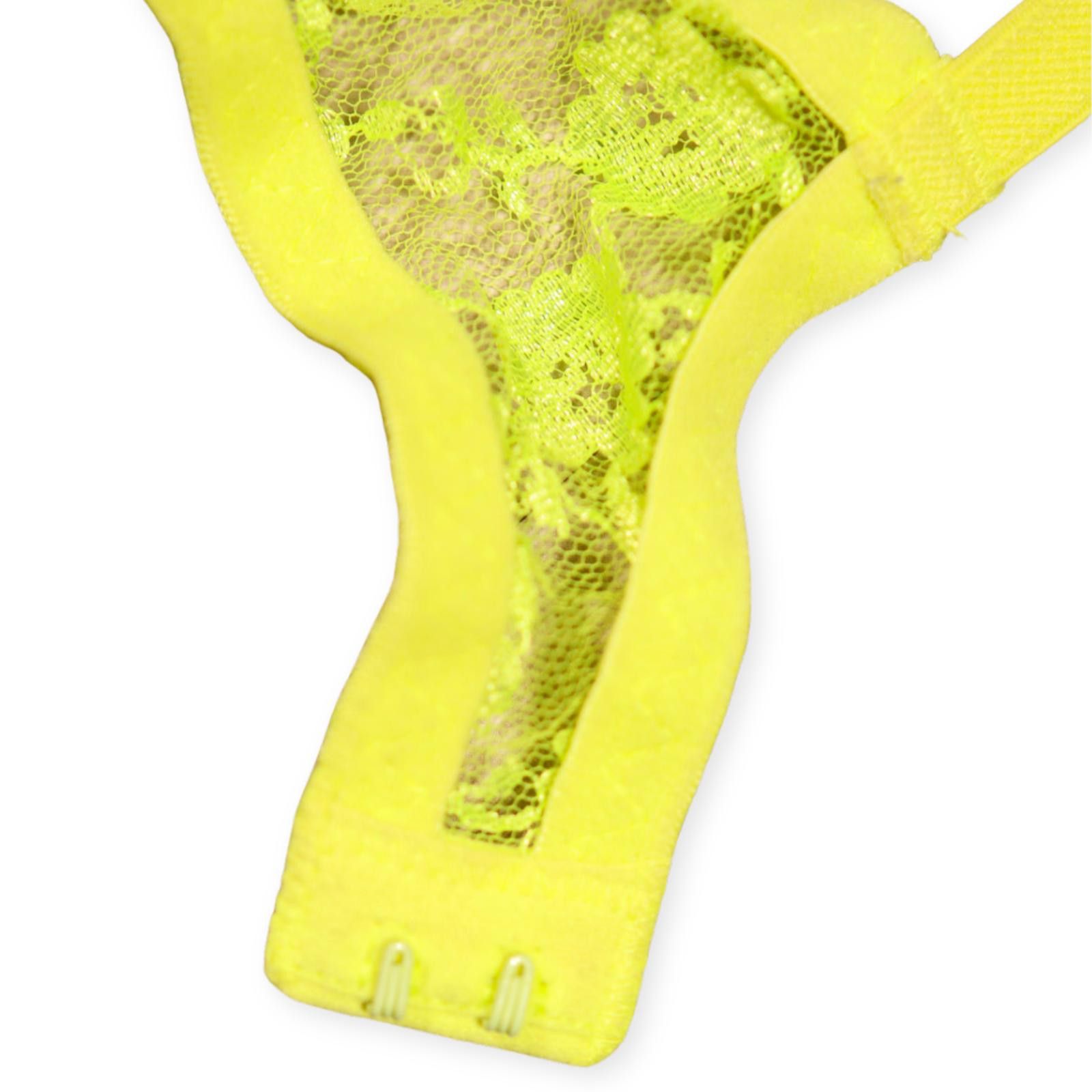 Agent Provocateur Knickers Forever Neon Yellow Lace Bra 32D Size ONE SIZE - 8 Thumbnail