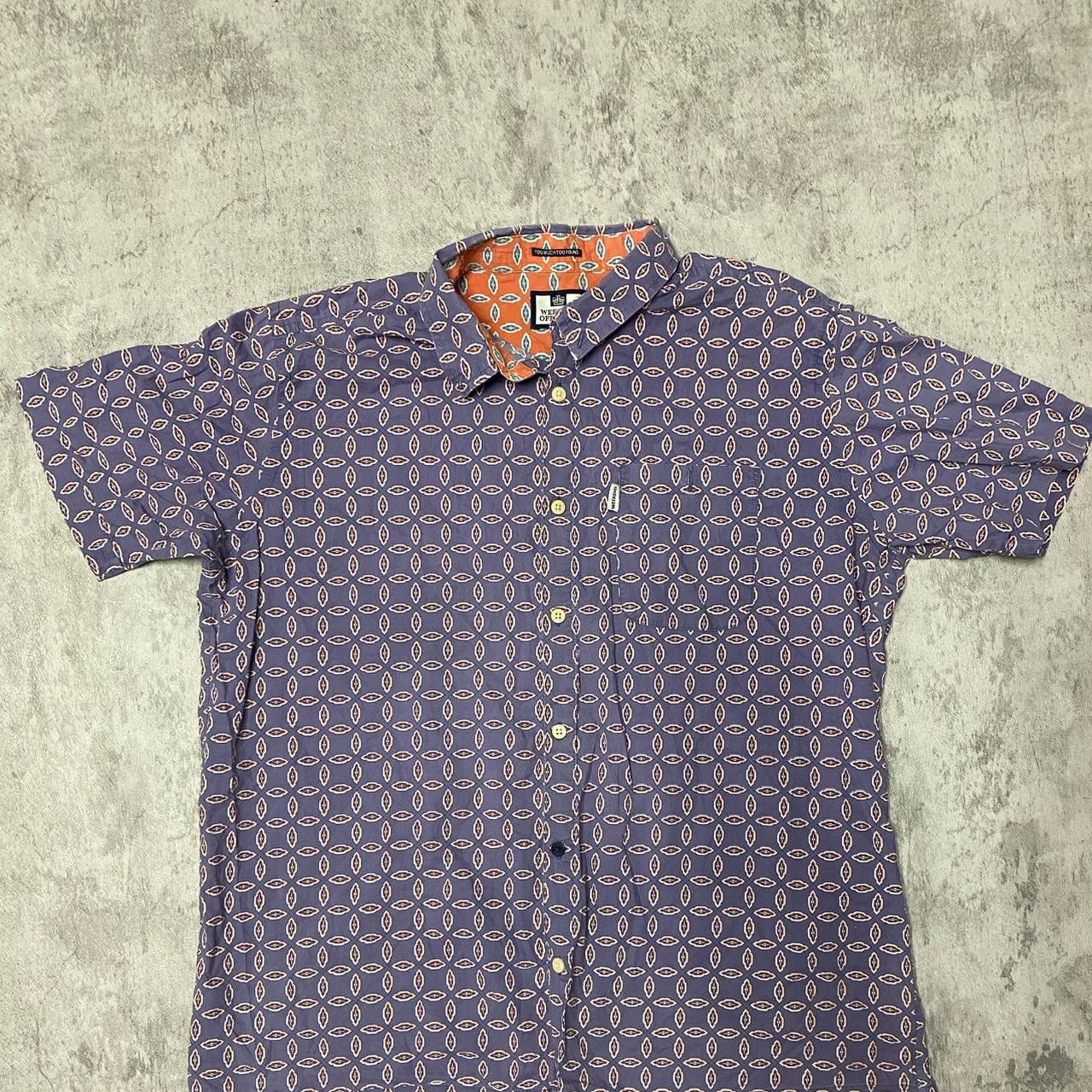 Weekend Offender Purple and orange Weekend Offender button-up shirt Size US XL / EU 56 / 4 - 1 Thumbnail
