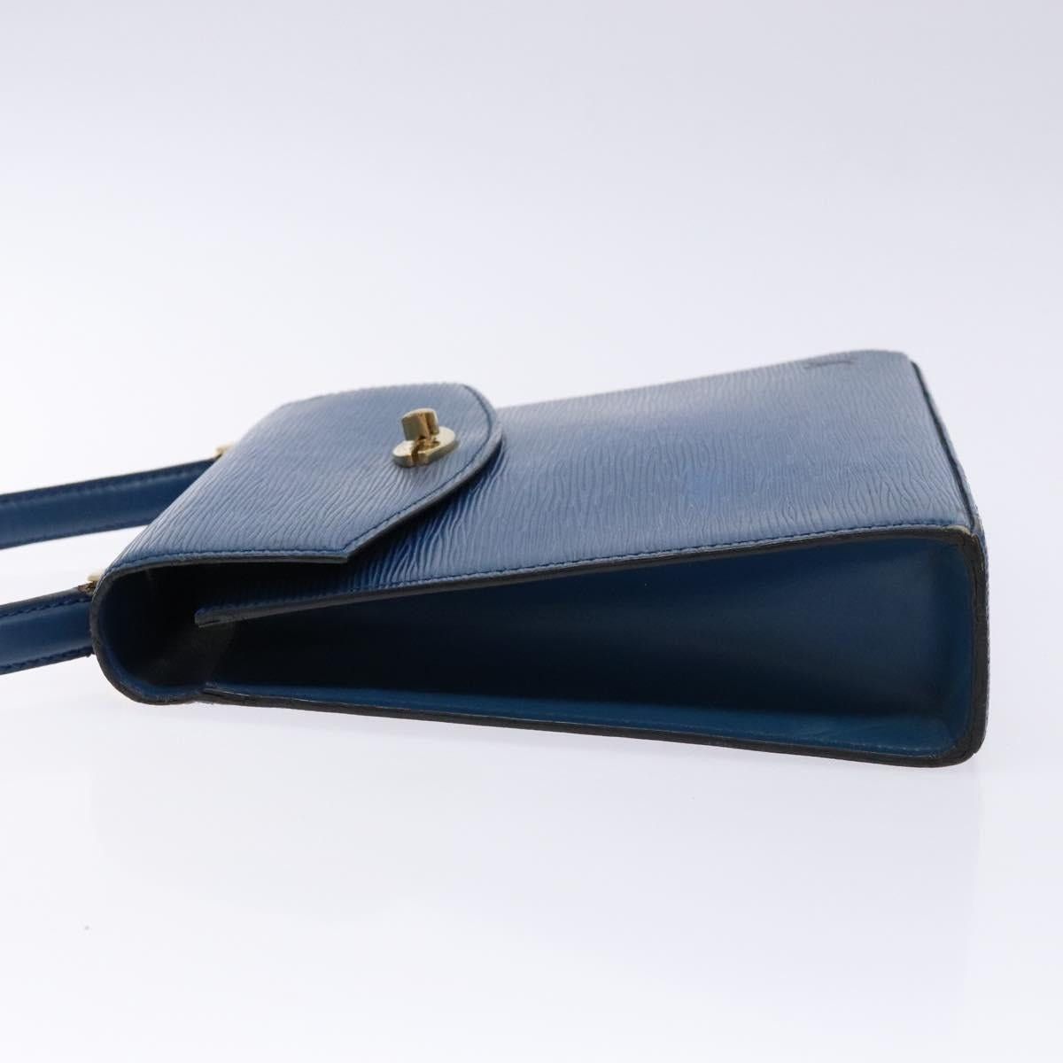Louis Vuitton LOUIS VUITTON Epi Malesherbes Hand Bag Blue M52375 Size ONE SIZE - 4 Thumbnail
