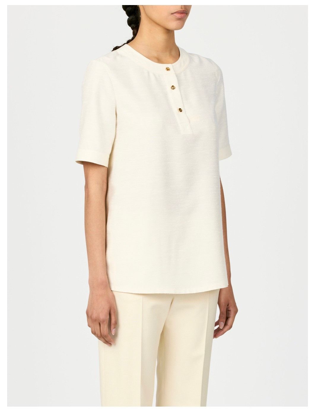 Loro Piana o1srvl11e0526 FAP2867 Jadyn Shirt in Cream Size L / US 10 / IT 46 - 8 Thumbnail