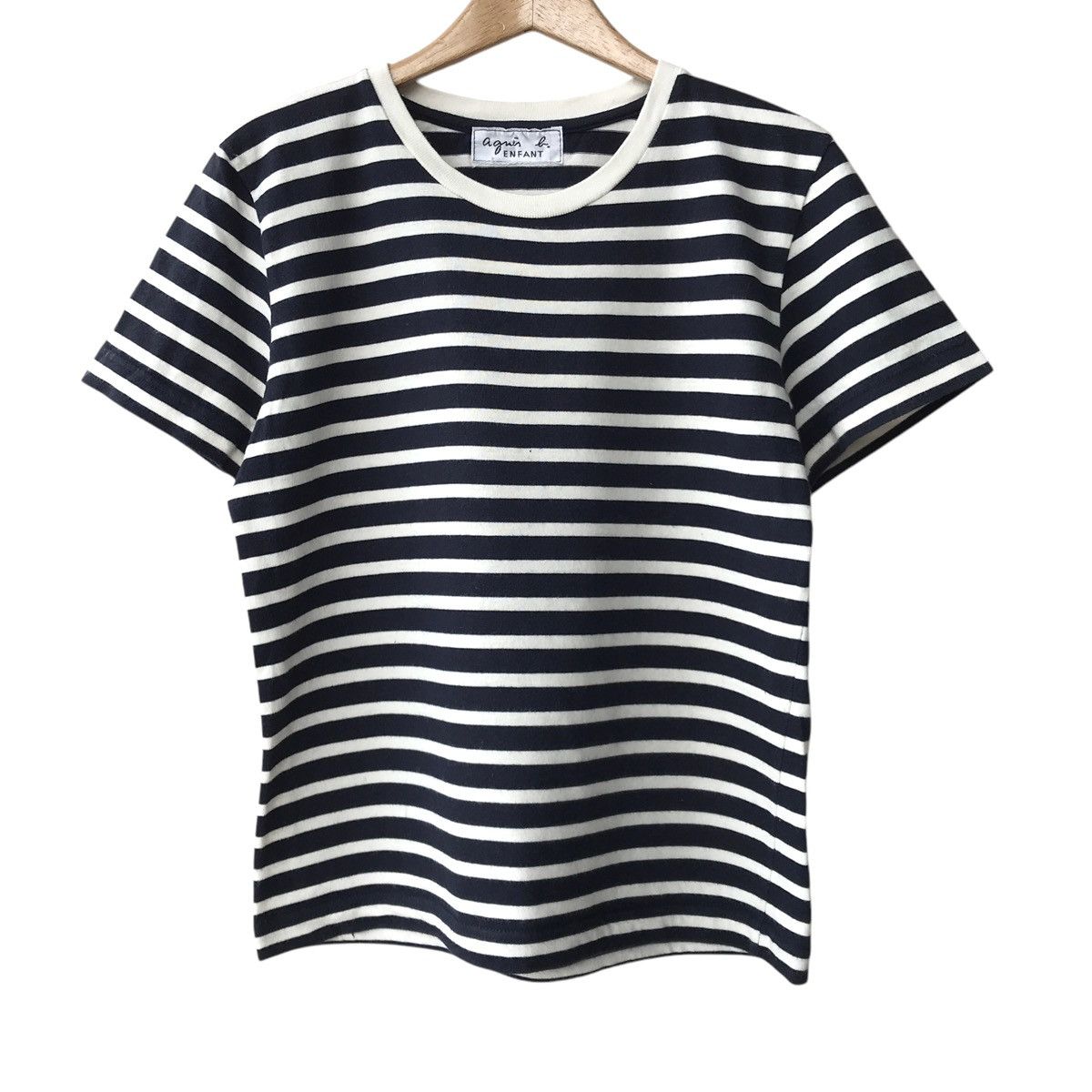 Designer × agnes b. Agnes B. Enfant Paris Basic Stripe Unisex Tee Size XS / US 0-2 / IT 36-38 - 1 Thumbnail