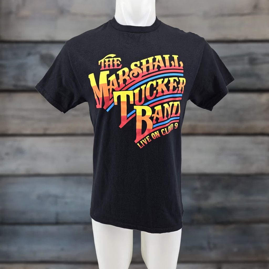 Gildan VINTAGE The Marshall Tucker Band Live On Cloud 9 Logo T Shirt Concert Tour Medium Shirt Mens Black Cotton Logo Double-Sided 90s Size US M / EU 48-50 / 2 - 1 Thumbnail