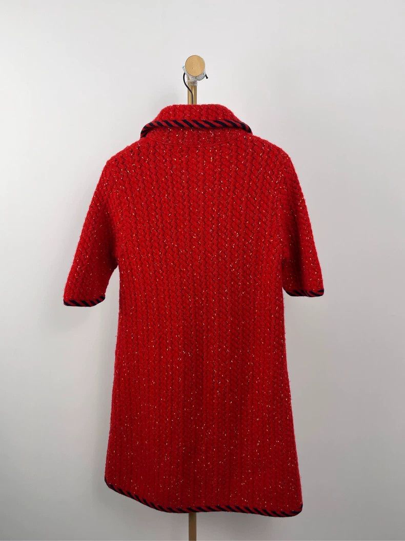 Gucci Gucci Red tweed lapel short-sleeved dress 2504-Nextarrow Size S / US 4 / IT 40 - 2 Thumbnail