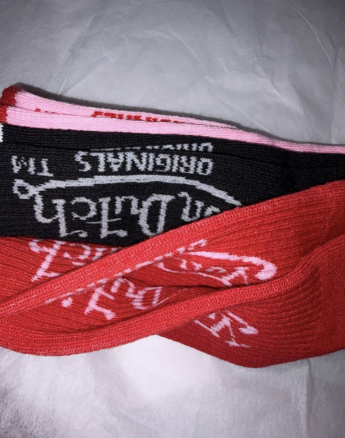 Von Dutch Von Dutch Men's Crew Socks Red black Pink color 3 pack socks Size ONE SIZE - 4 Thumbnail