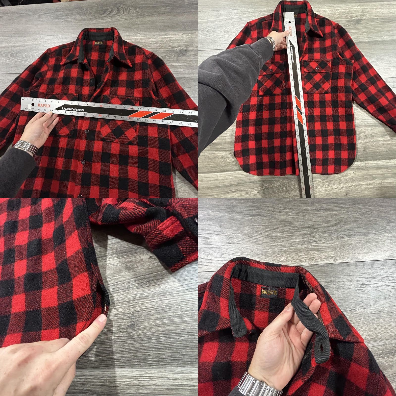 Vintage VINTAGE Big Yank Shirt Mens M Plaid Flannel 30s Buffalo Wool Buttoned Pocketed Casual Workwear Size US M / EU 48-50 / 2 - 8 Thumbnail