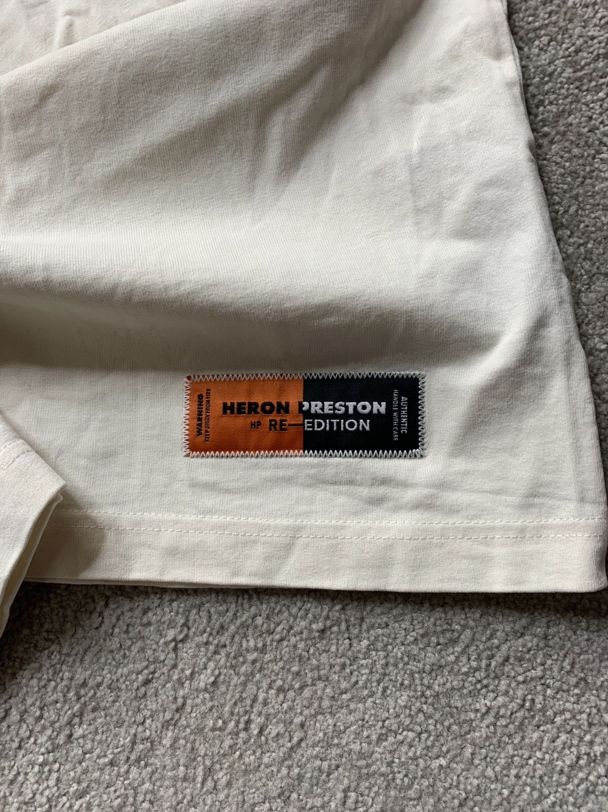 Designer Heron Preston x A.F. White Graphic Tee Oversize Minimalist Size US L / EU 52-54 / 3 - 4 Thumbnail