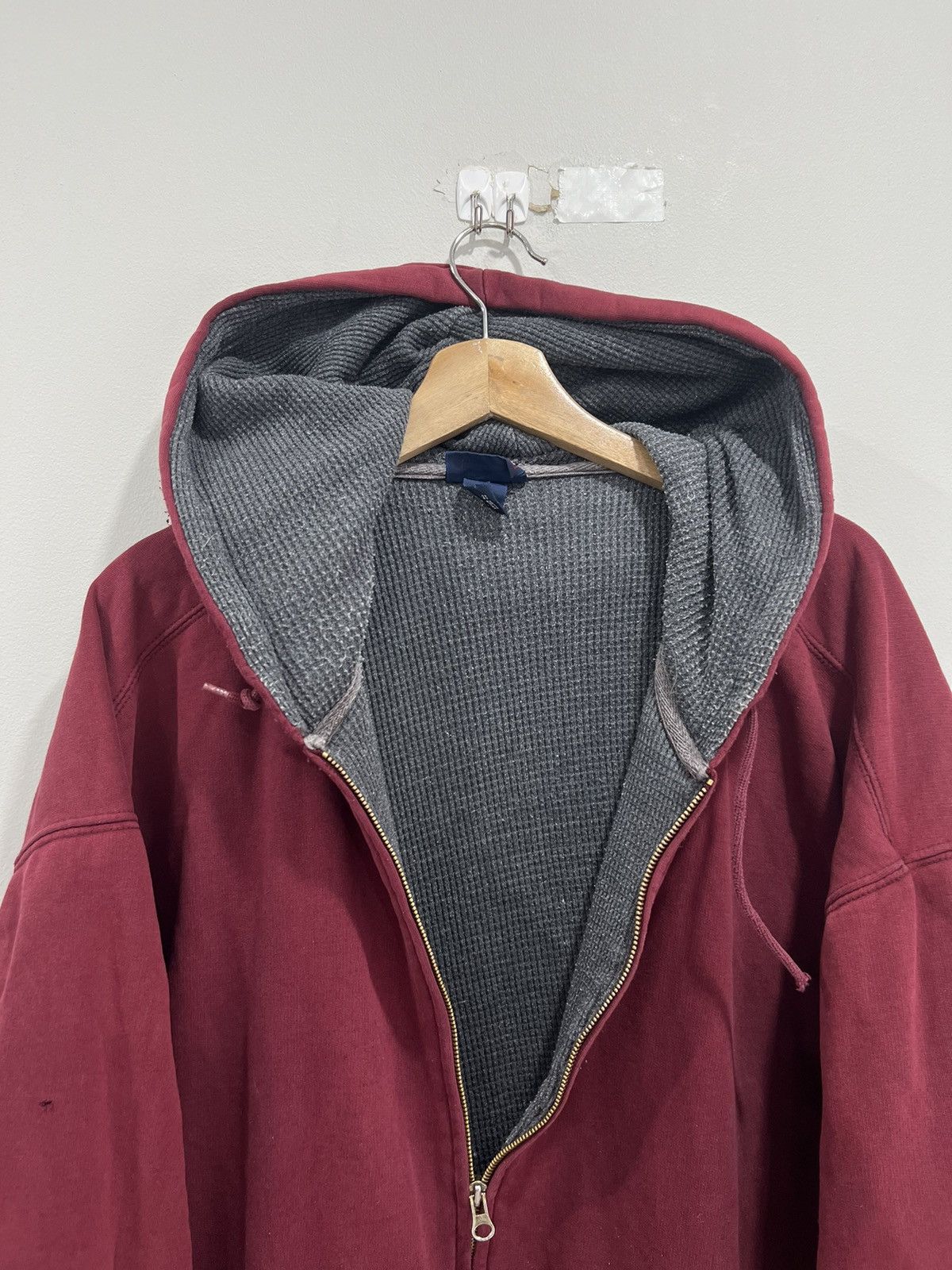 Vintage Vintage Sun Faded Thermal Lined Hoodie Zip Up Sweater 3xl Size US XXL / EU 58 / 5 - 3 Thumbnail