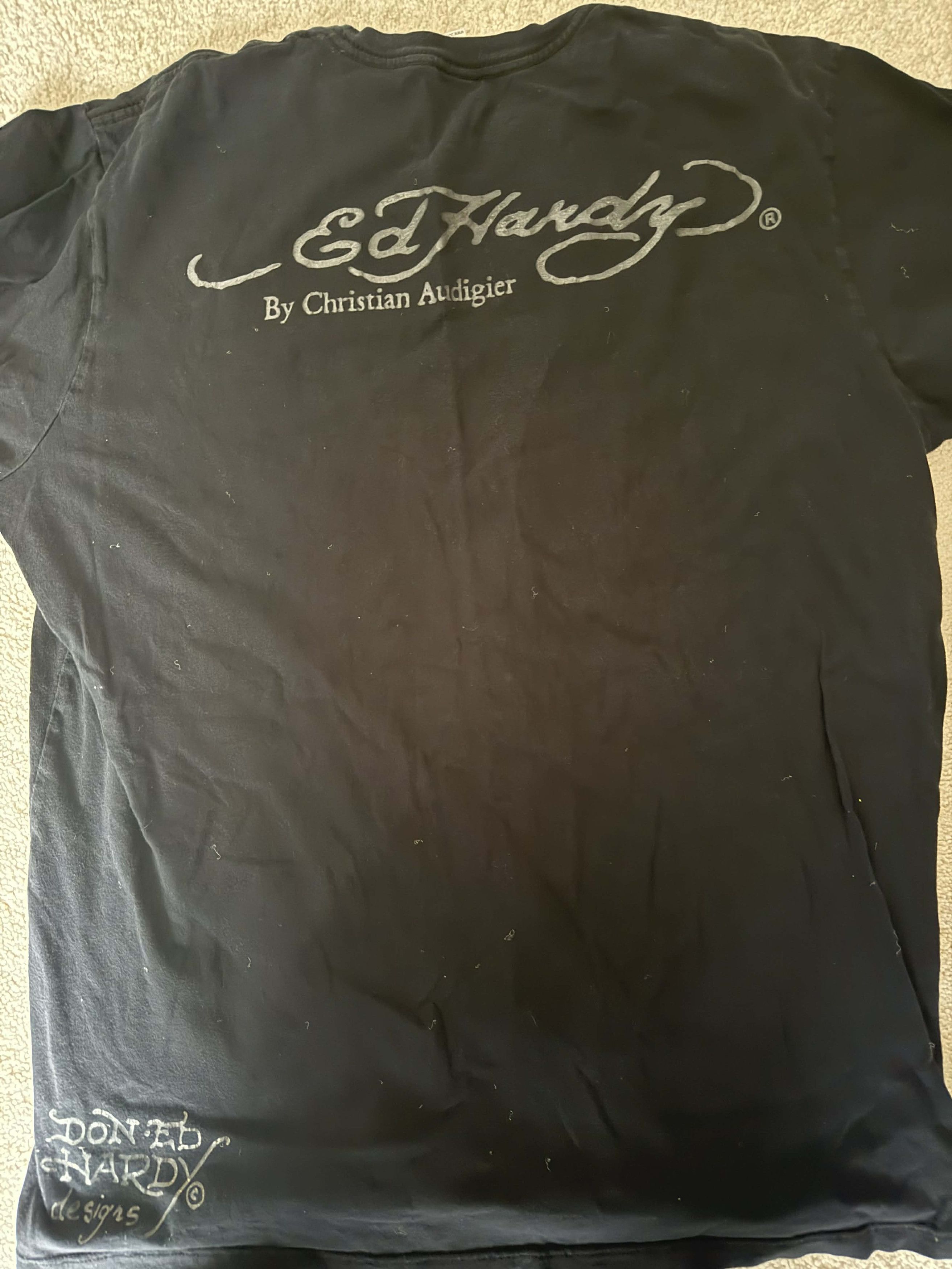 Ed Hardy Ed Hardy Black Graphic Tee (Y2K) Size US M / EU 48-50 / 2 - 3 Thumbnail