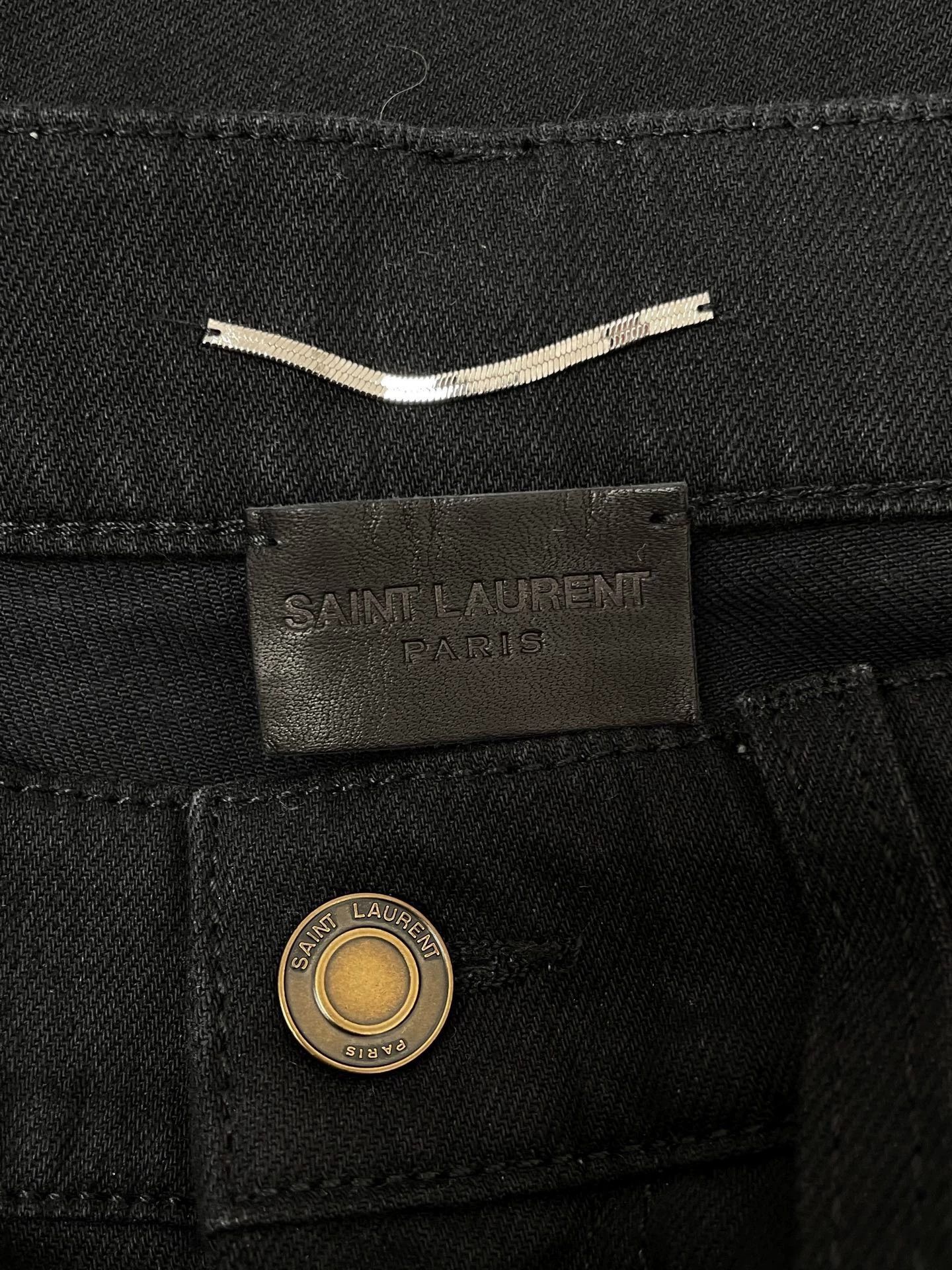 Saint Laurent Paris Saint Laurent SLP D02 Black Classic Straight Jeans Size US 31 - 3 Thumbnail